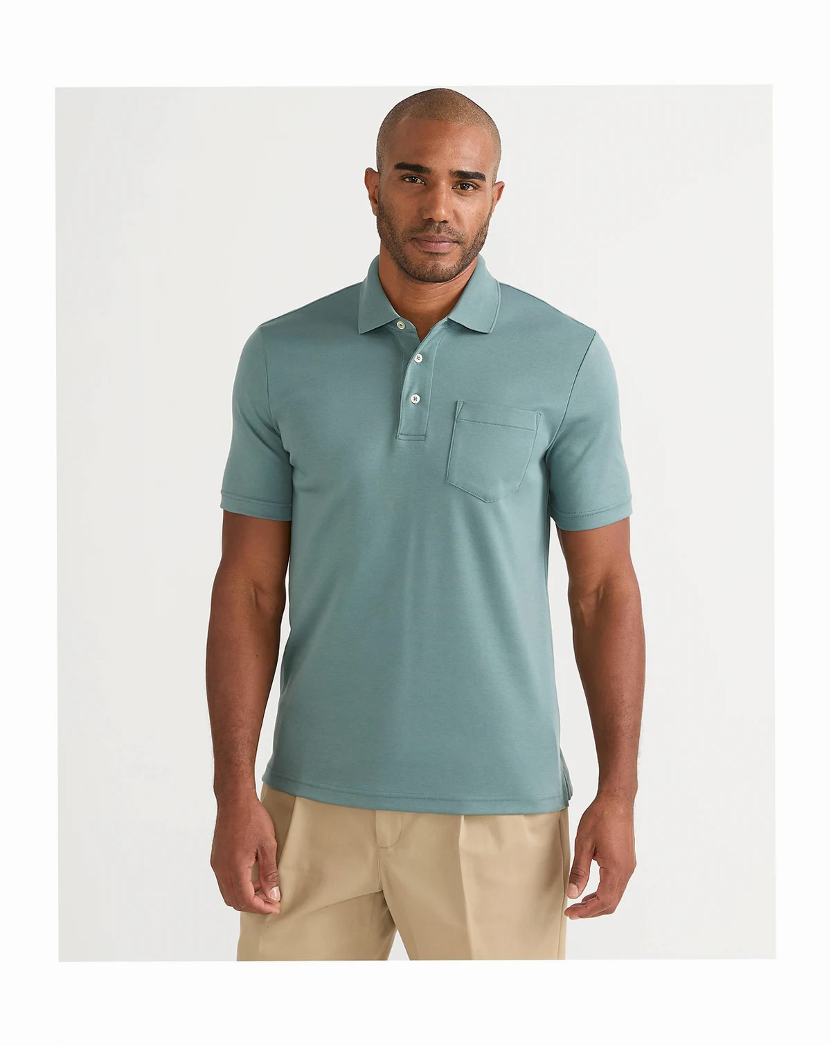 Big & Tall Short Sleeve Cotton Supima Polo Shirt with Pocket