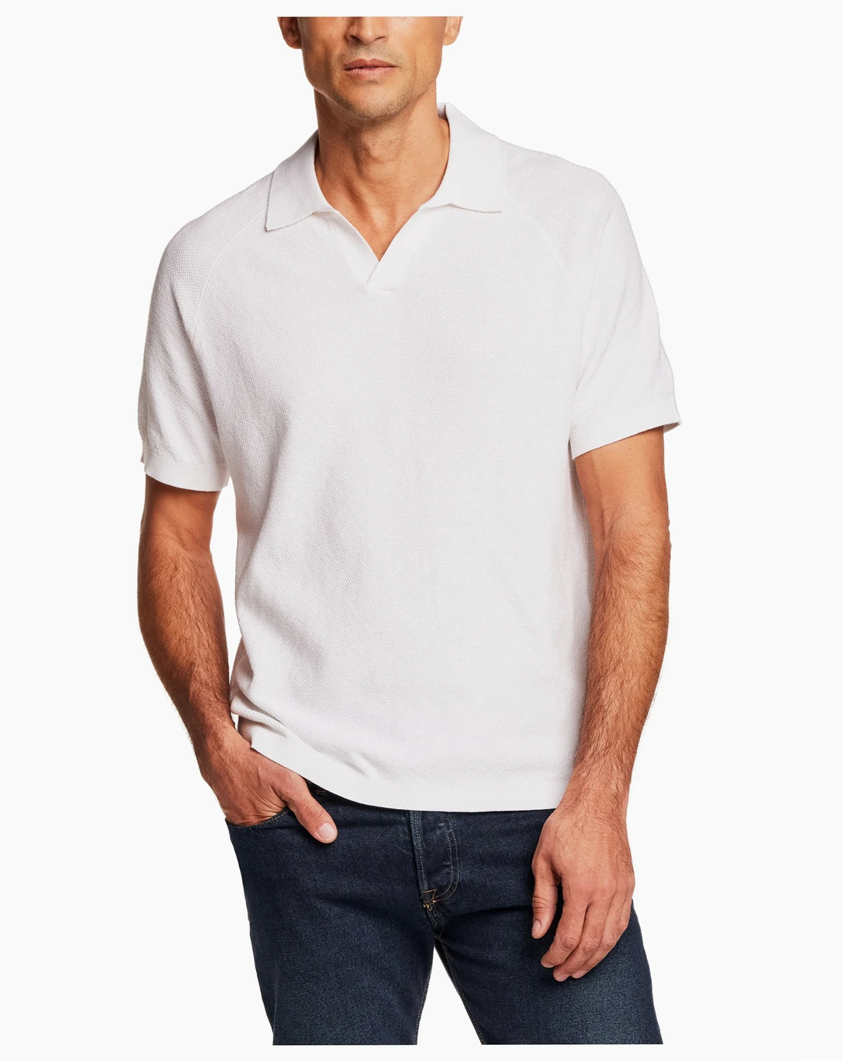 Men's Regular-Fit Textured Sweater-Knit Polo Shirt
