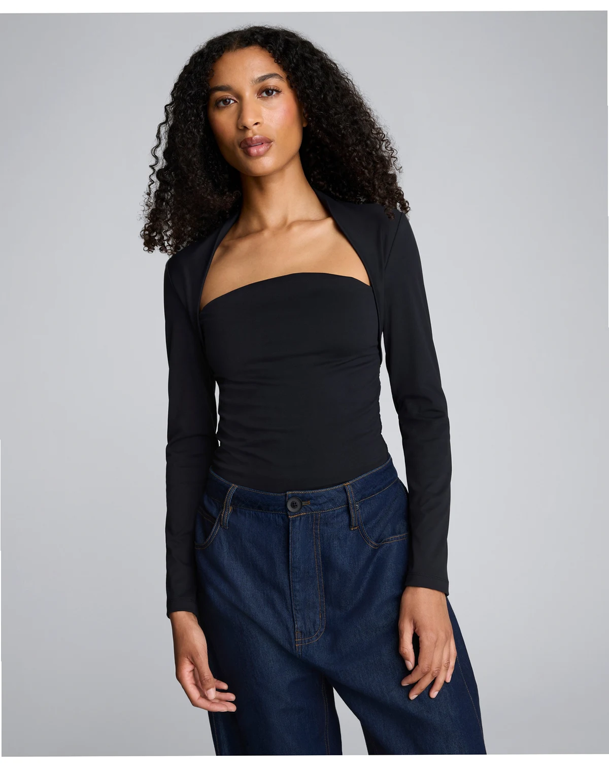 Women's Square Neck Long Sleeve Top