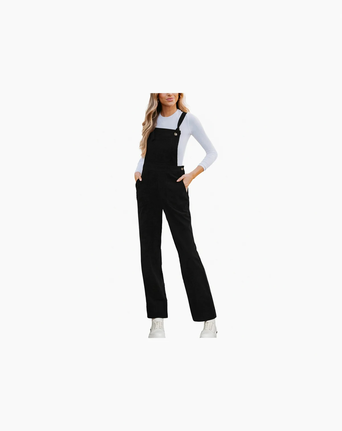 Women's Corduroy Tie Strap Overalls