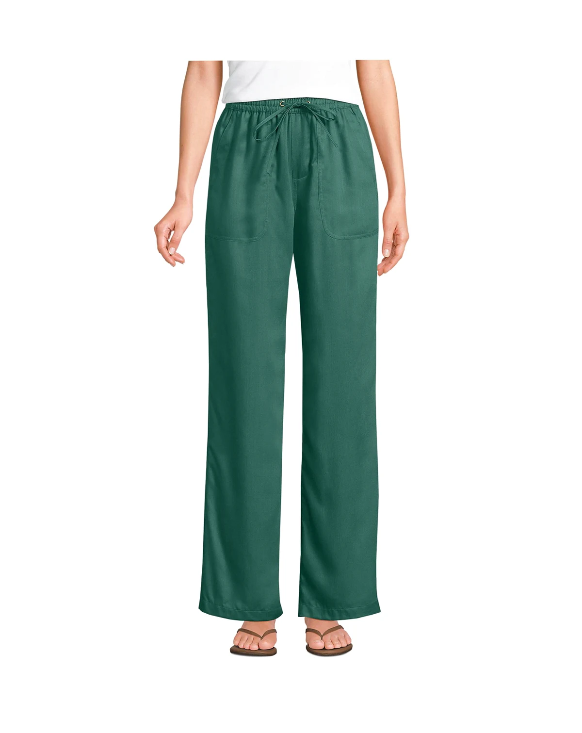 Women's TENCEL Fiber High Rise Wide Leg Pants