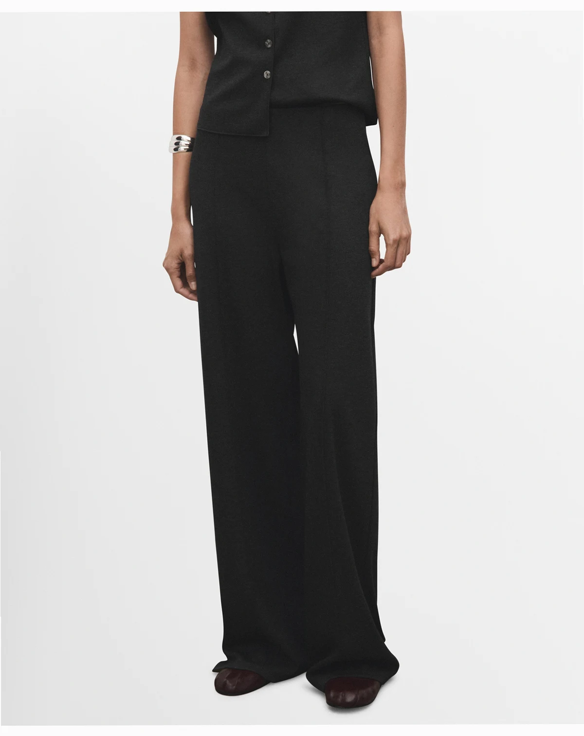 Women's Elastic Waist Straight-Fit Pants