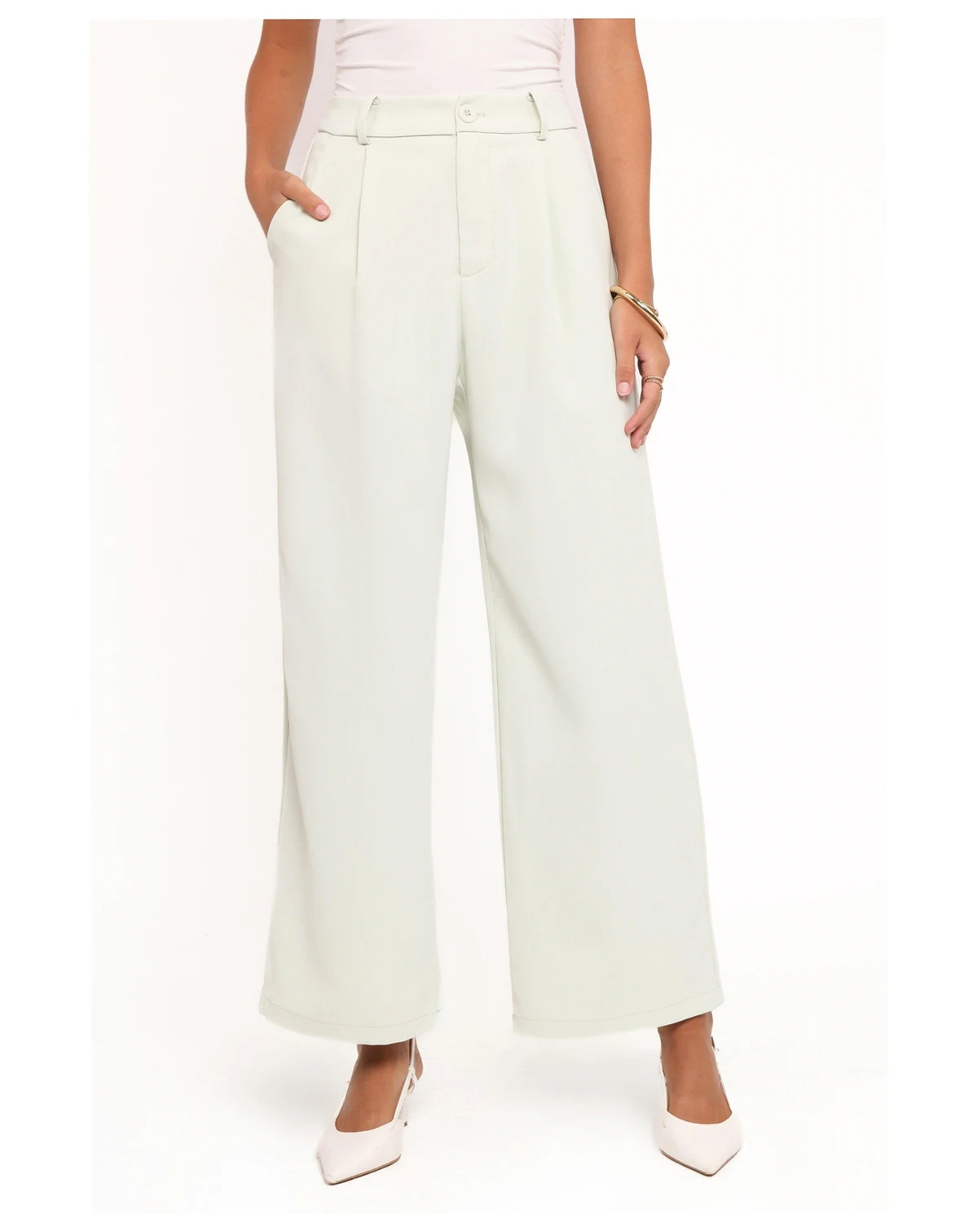 Women's Lia Wide Leg Pant - Sage Green