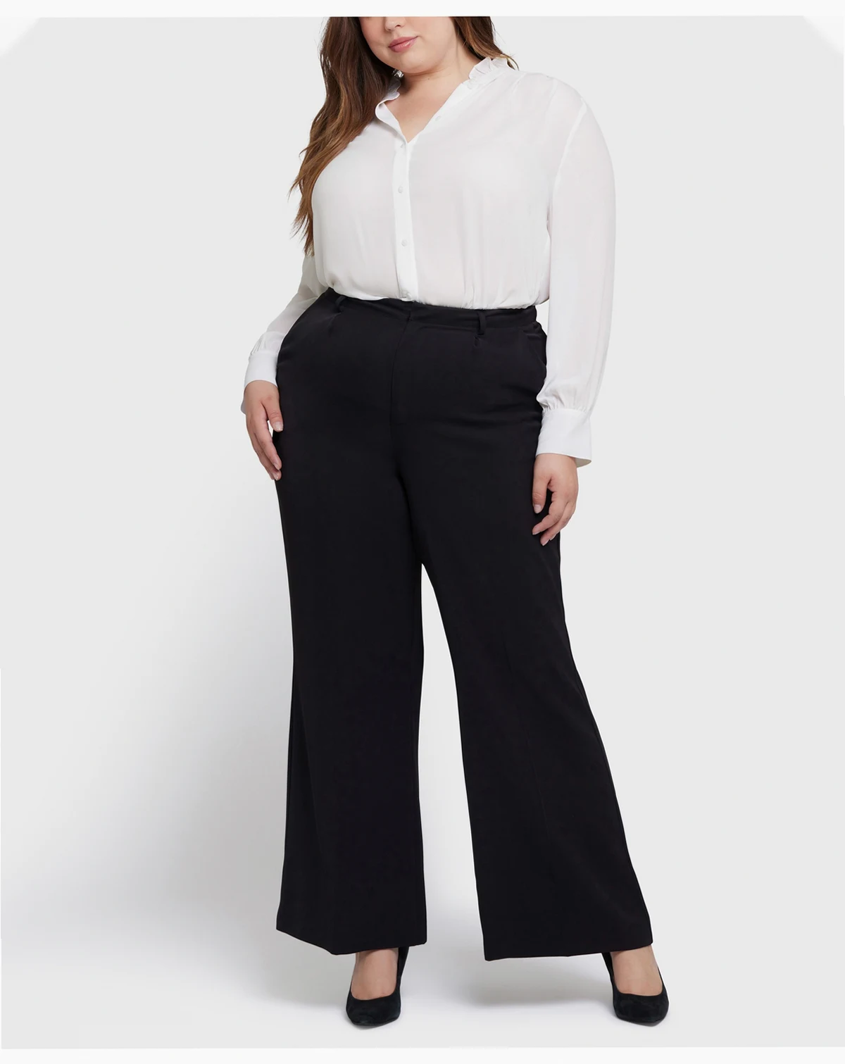 Plus Size Wide Leg Trouser Pants