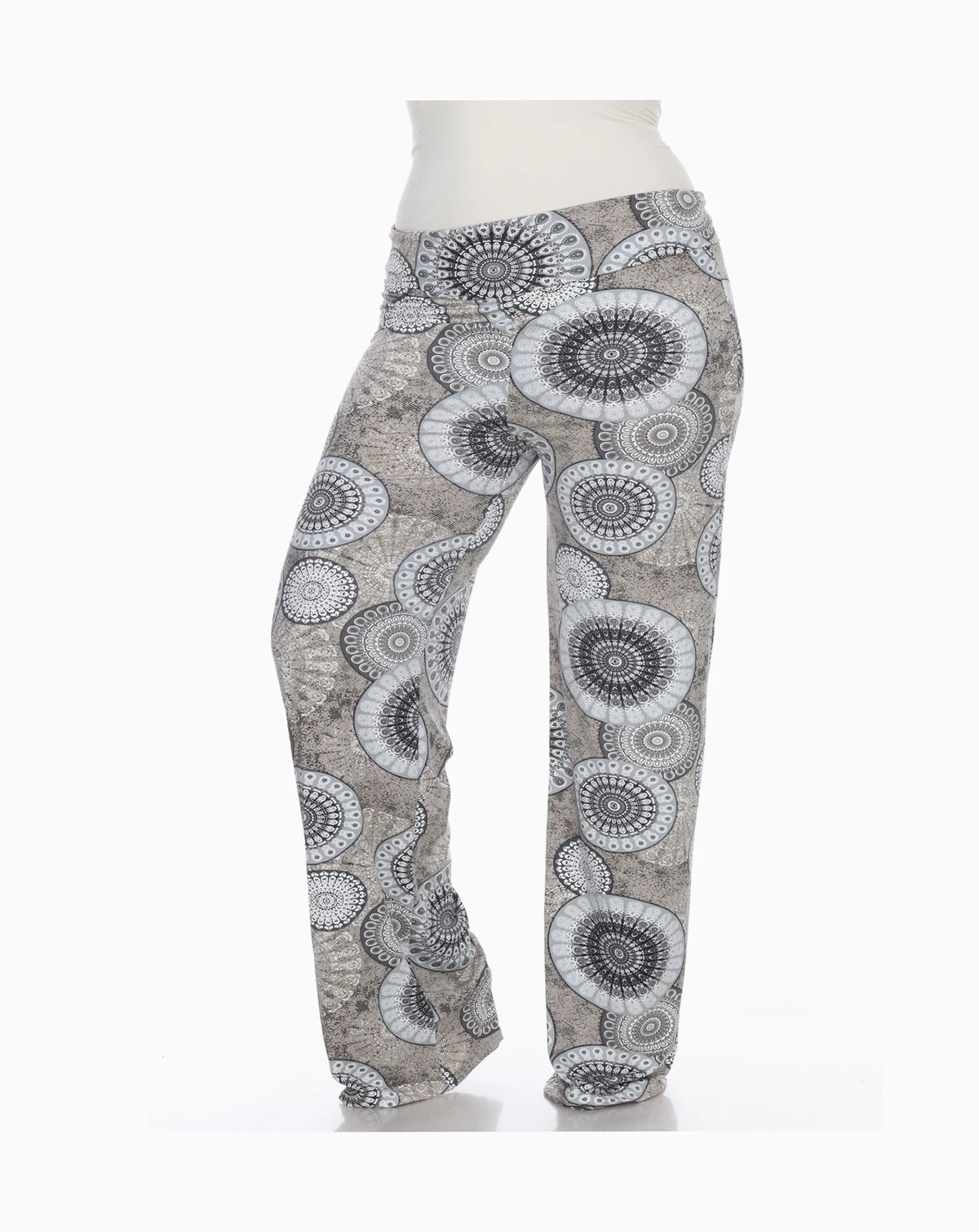 Plus Size Circle Print Palazzo Pants