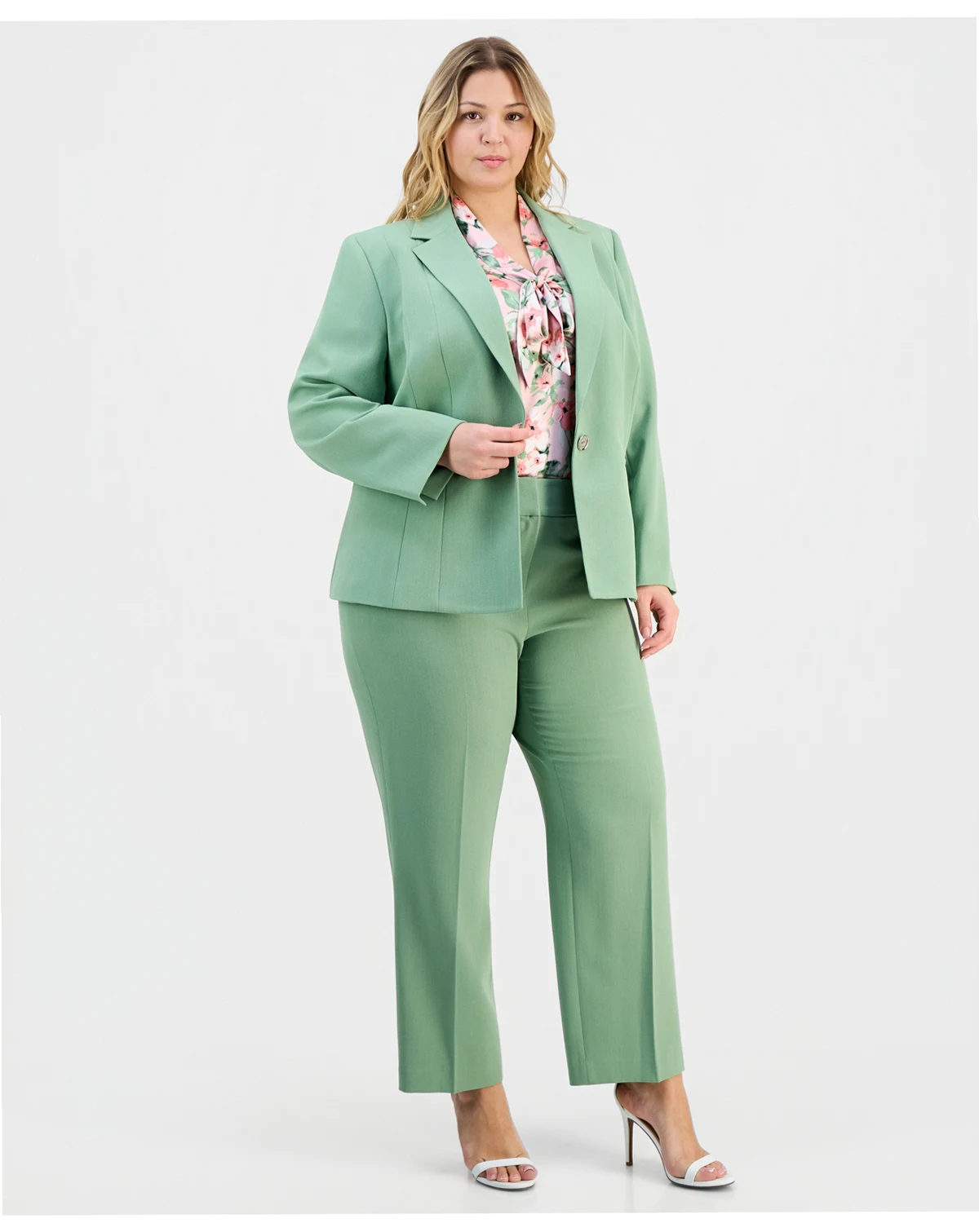 Plus Size High-Rise Stretch Crepe Pants