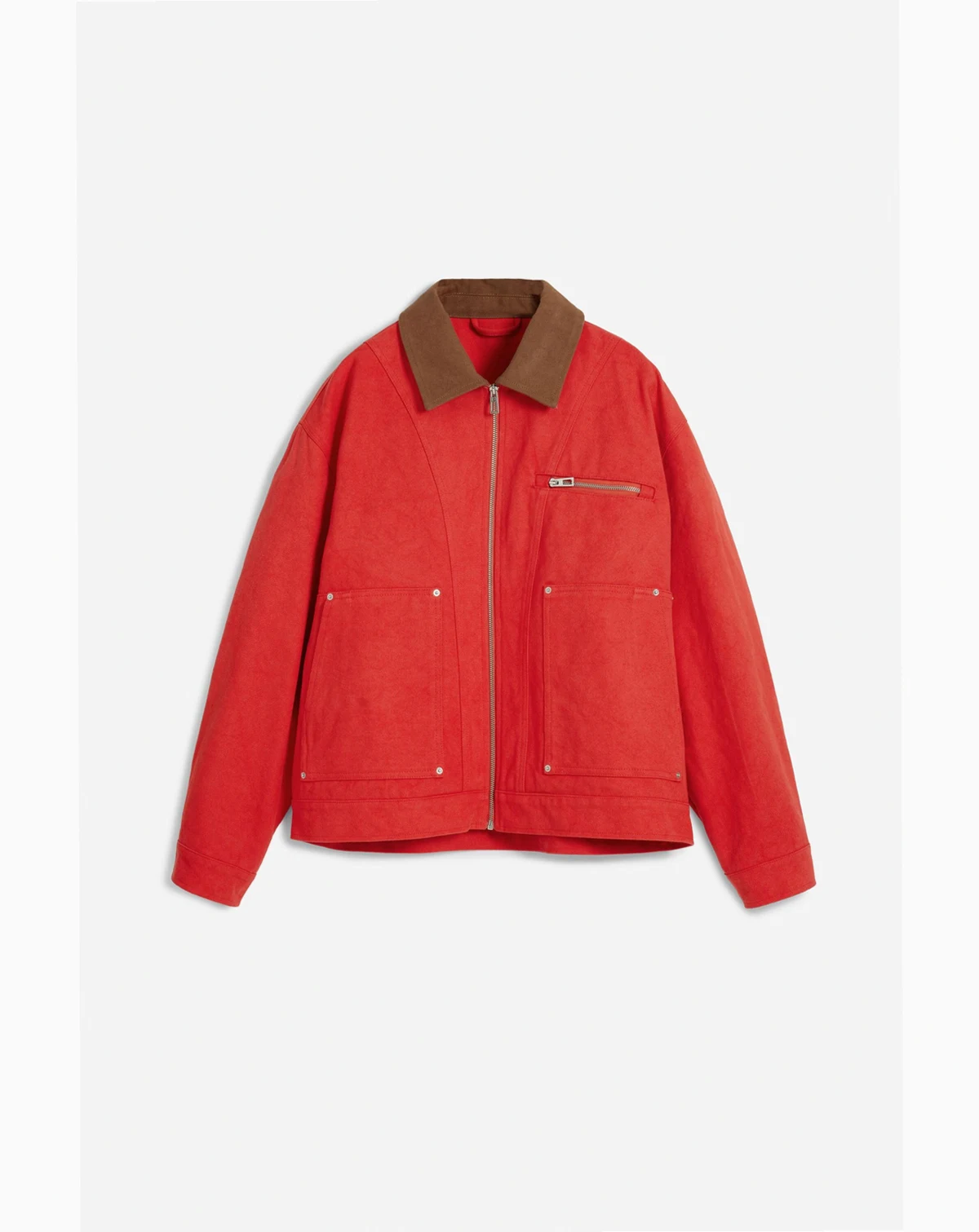 Men's Contrast collar jacket