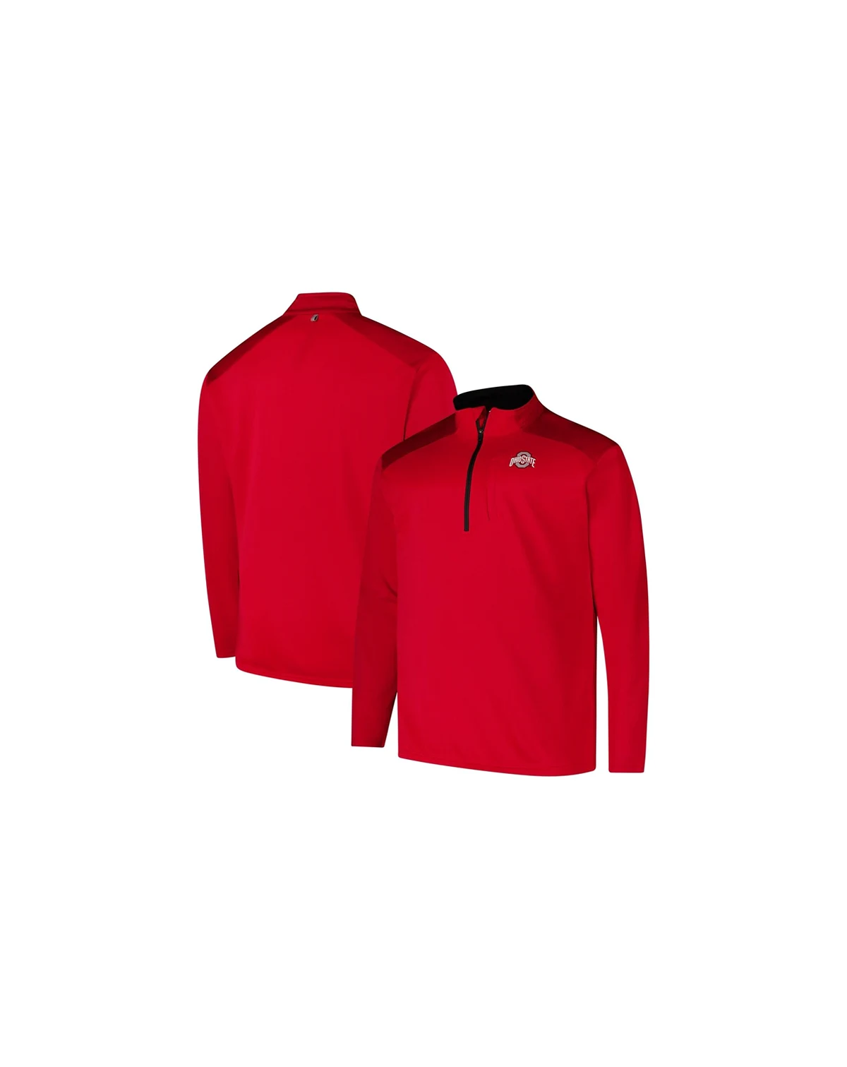 Men's Scarlet Ohio State Buckeyes Big Tall Defender Quarter-Zip Top