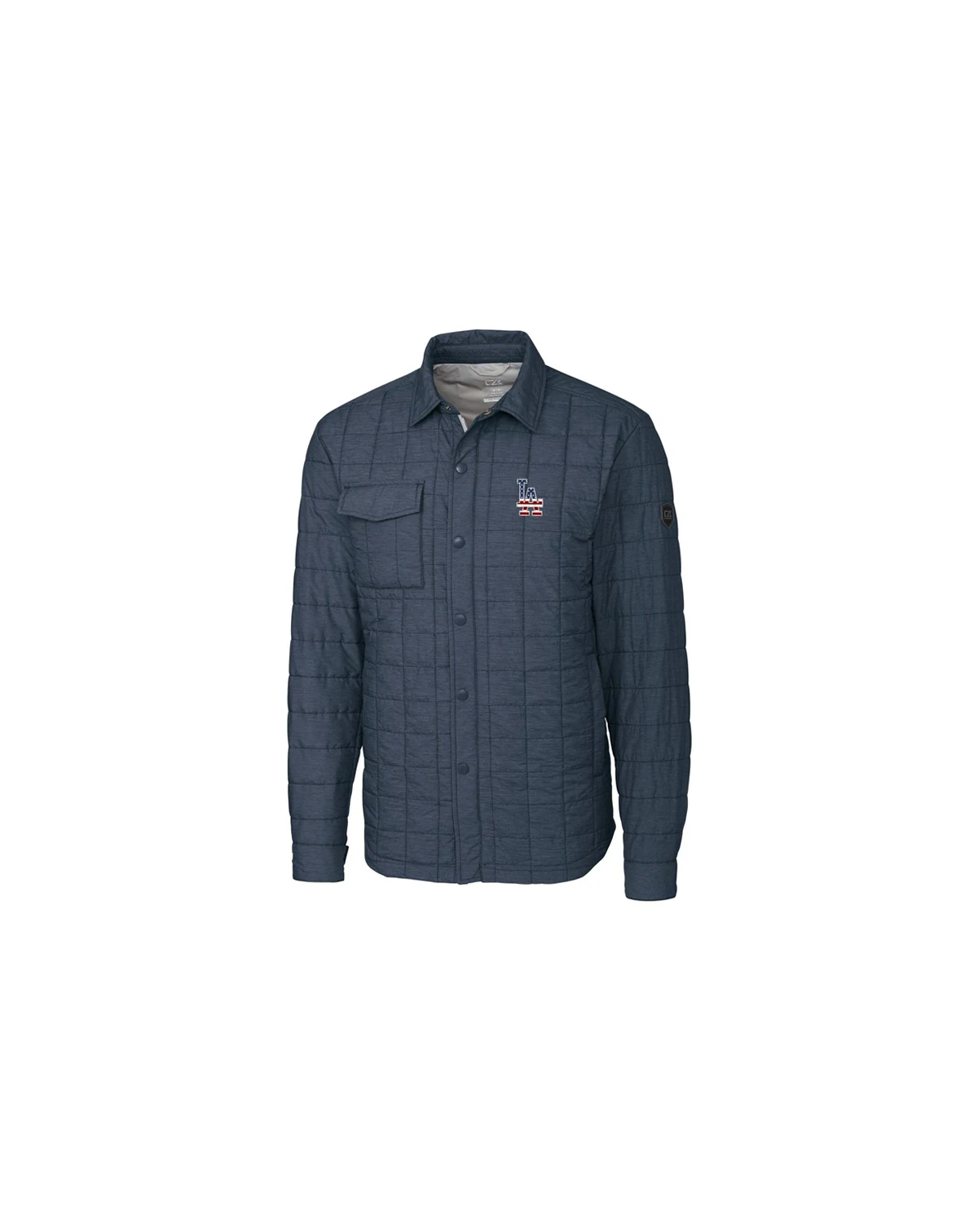 Men's Gray Los Angeles Dodgers Americana Rainier Full-Snap Shirt Jacket