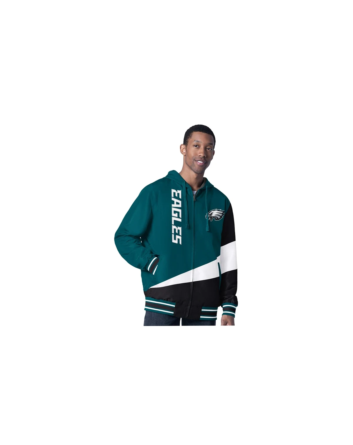 Men's Midnight Green/Charcoal Philadelphia Eagles Dual Threat Reversable Full-Zip Jacket