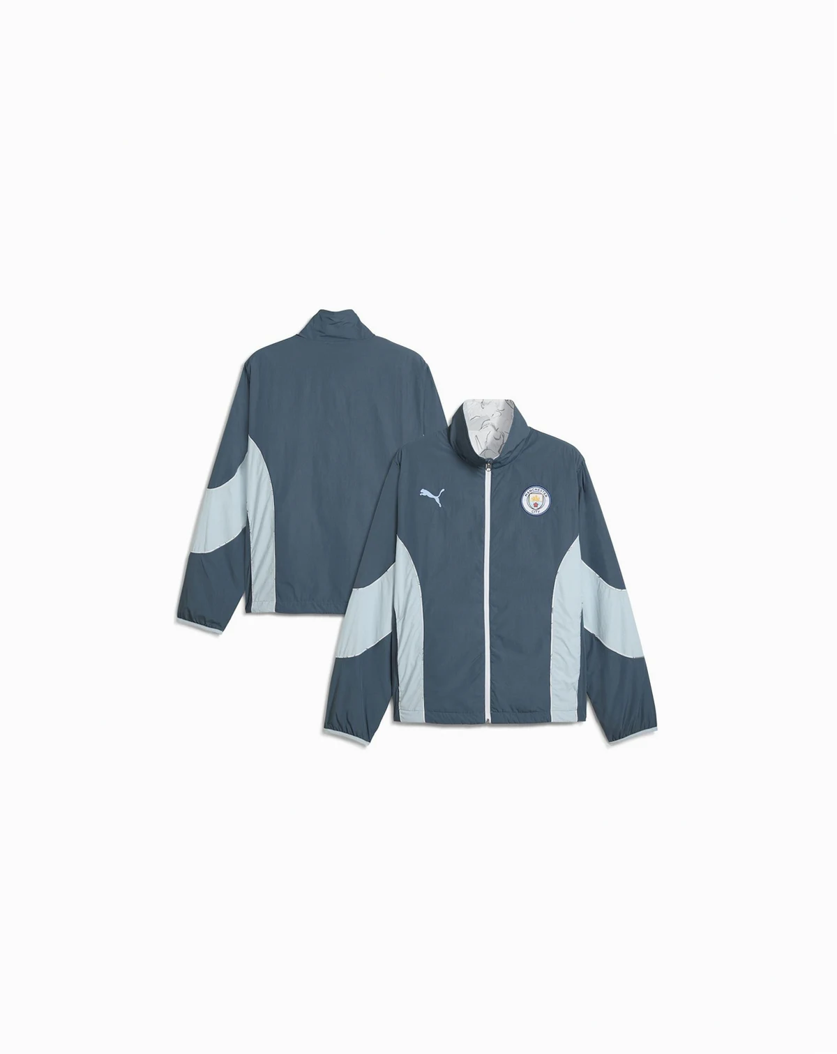 x Kid Super Men's Gray Manchester City 2025 FIFA Club World Cup Reversible Full-Zip Jacket