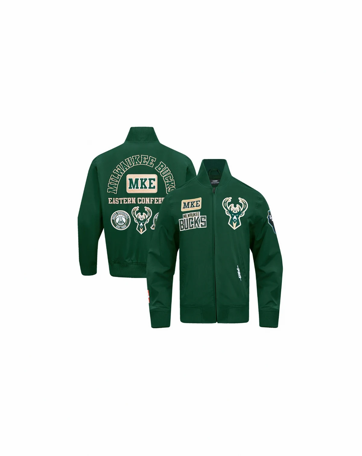 Men's Hunter Green Milwaukee Bucks Area Code Twill Full-Zip Jacket