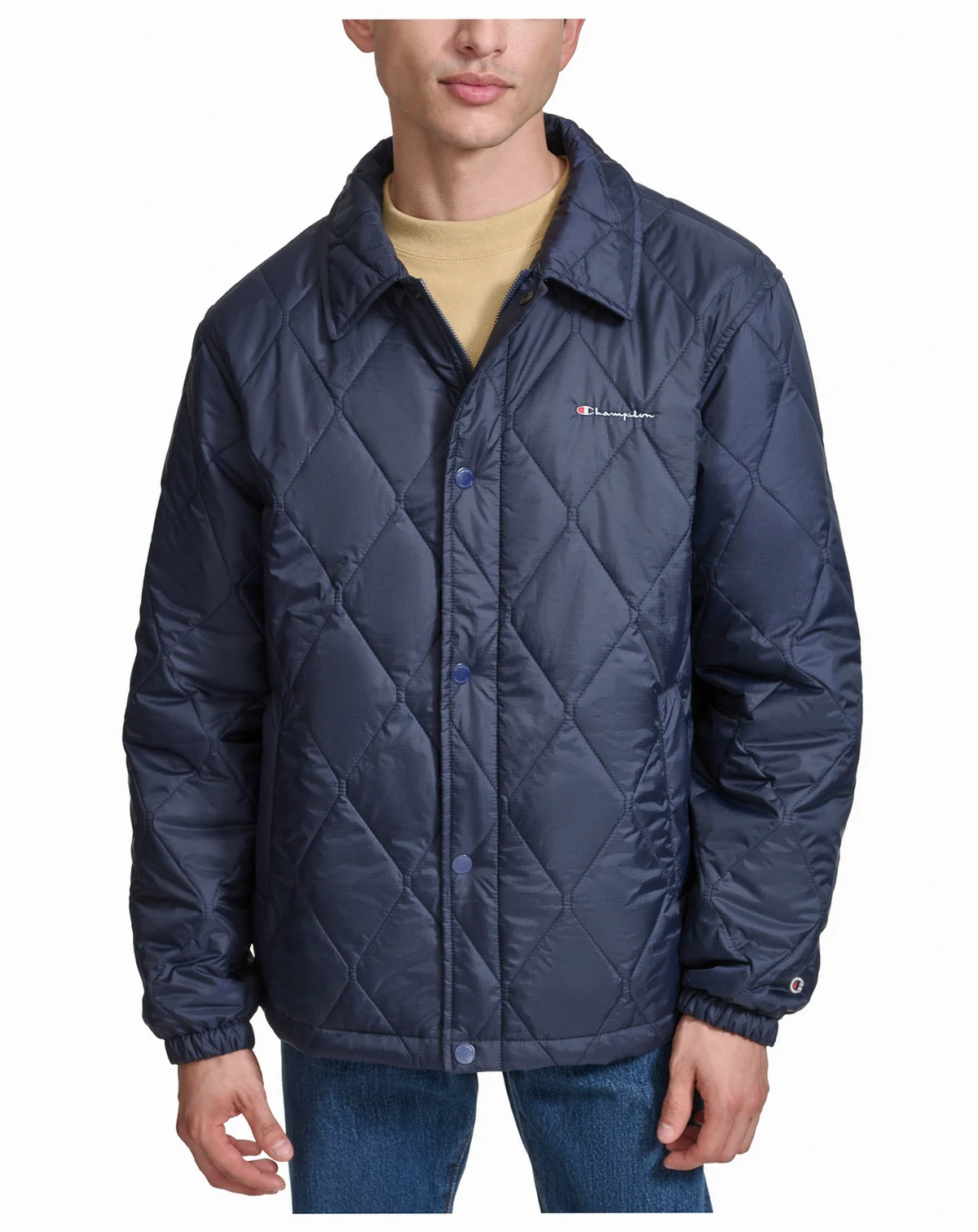 Men's Diamond Quilted Coaches Jacket