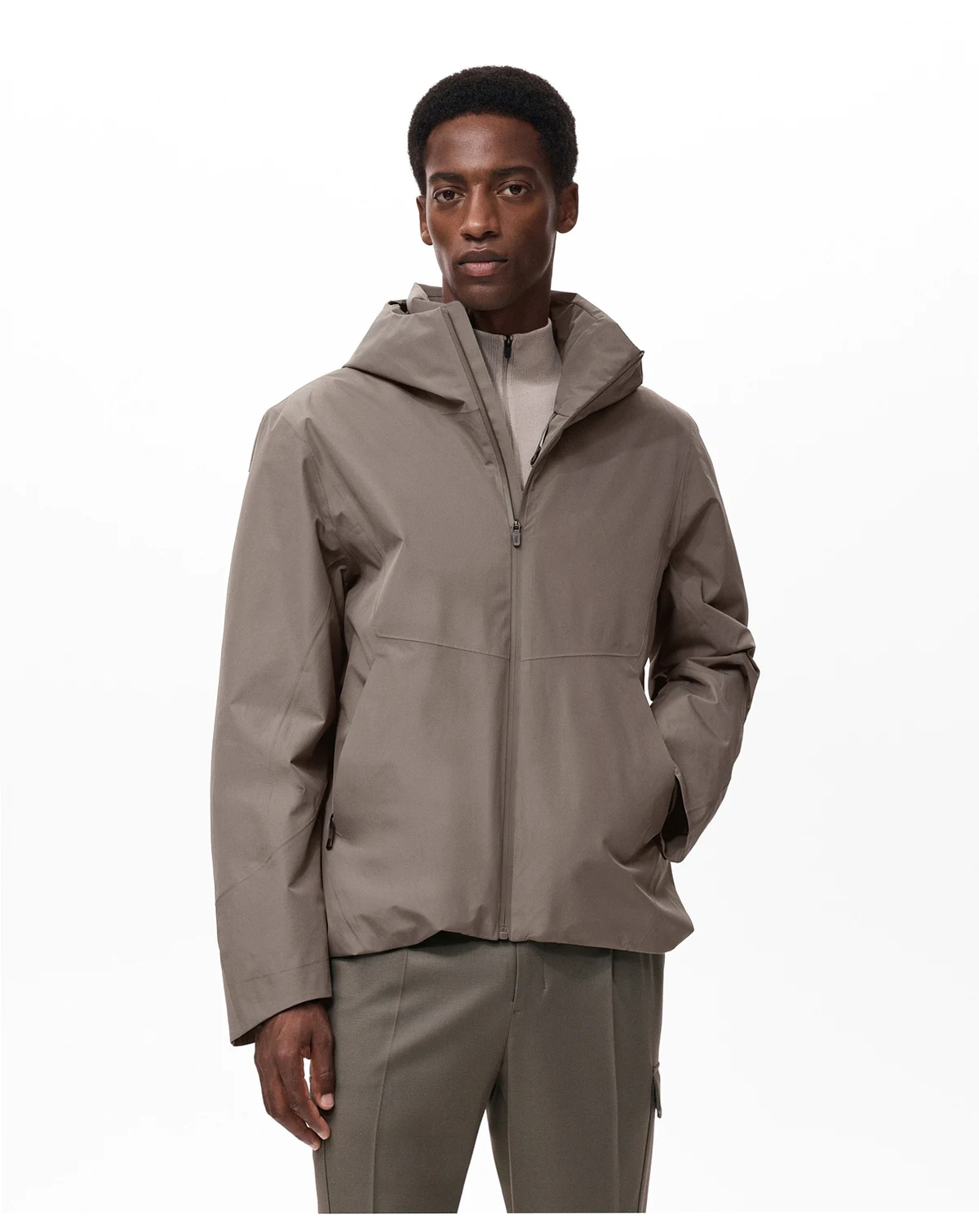 Men's Water-Repellent Thermolite Hooded Jacket