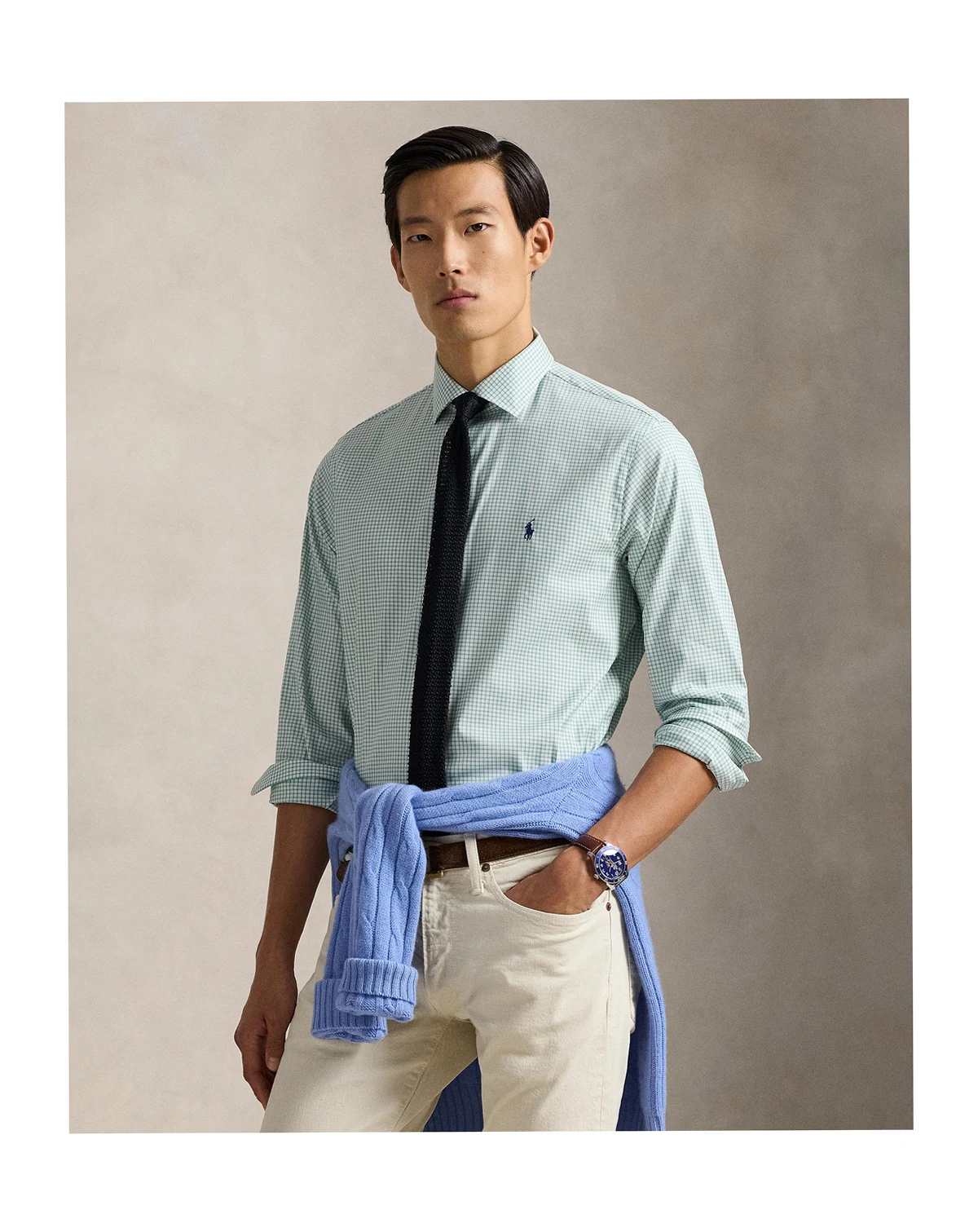 Men's Spread Collar Shirt