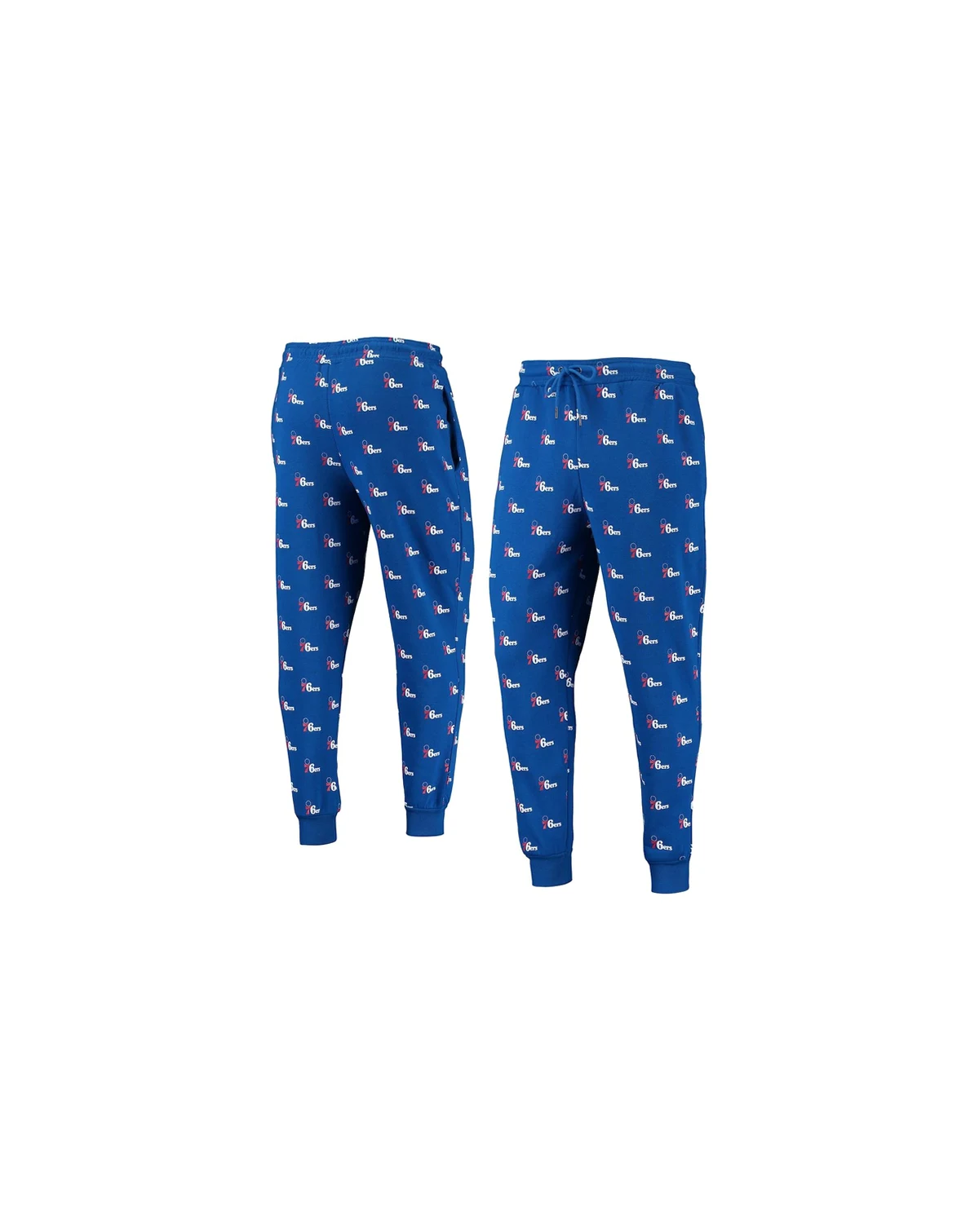 Men's Royal Philadelphia 76ers Allover Logo Jogger Pants