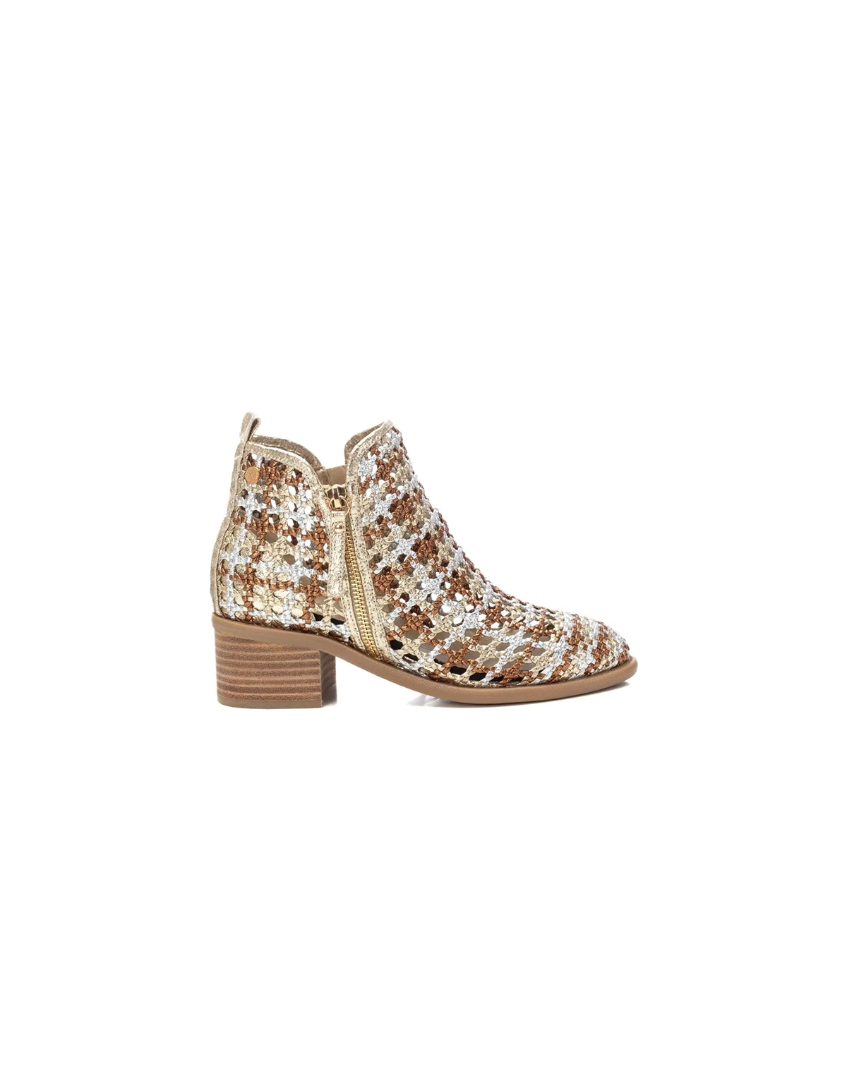 Women's Braided Booties with Side Zipper