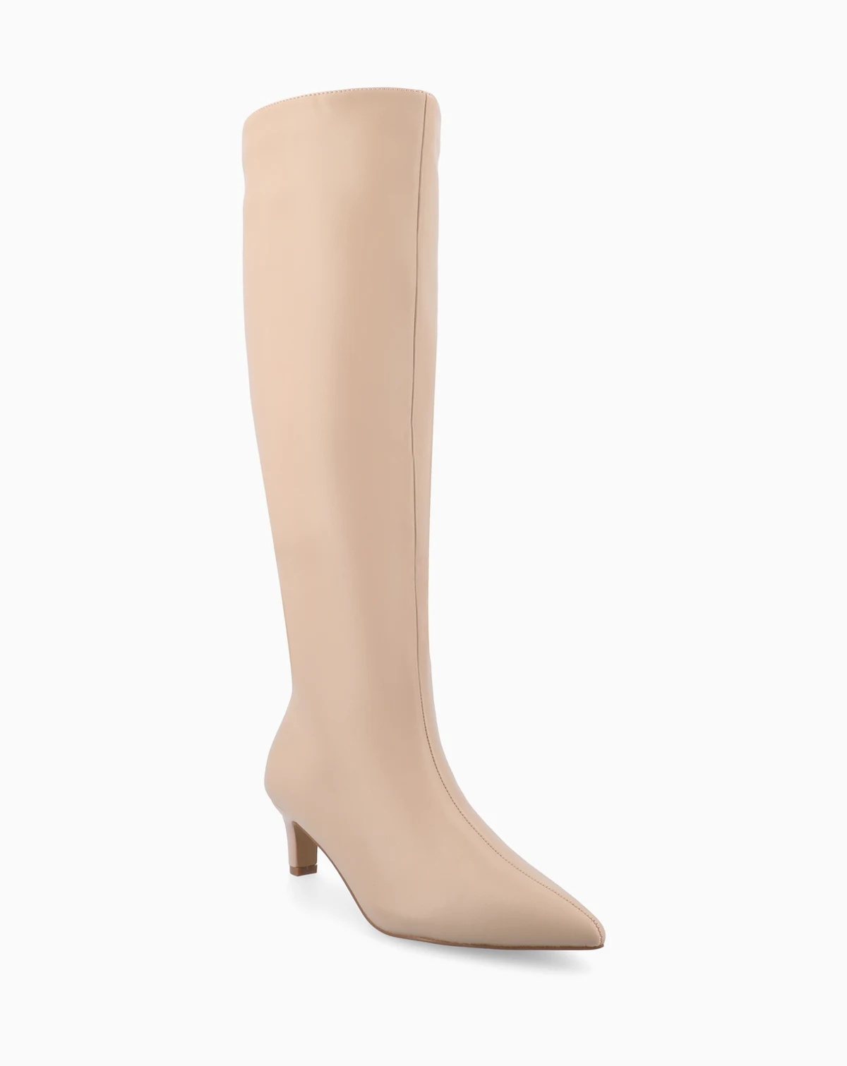 Women's Tullip Wide Width Wide Calf Kitten Heel Pointed Toe Knee High Dress Boots