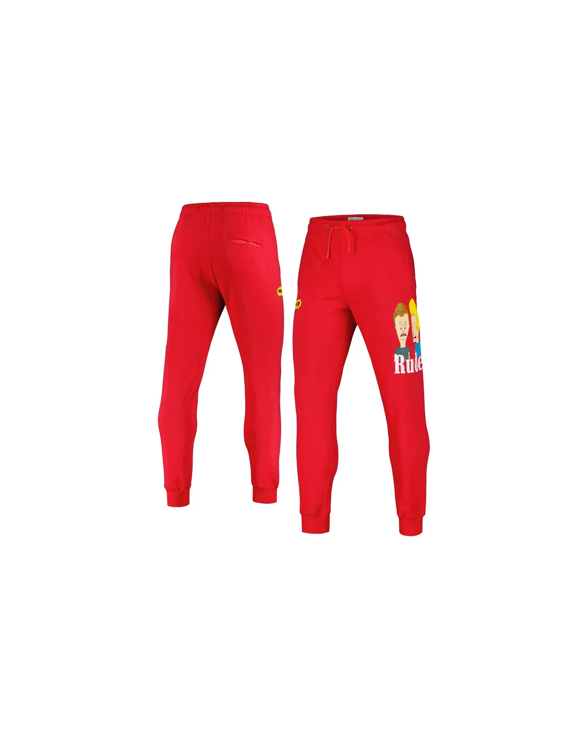 Men's Red Beavis and Head Rude Jogger Pants