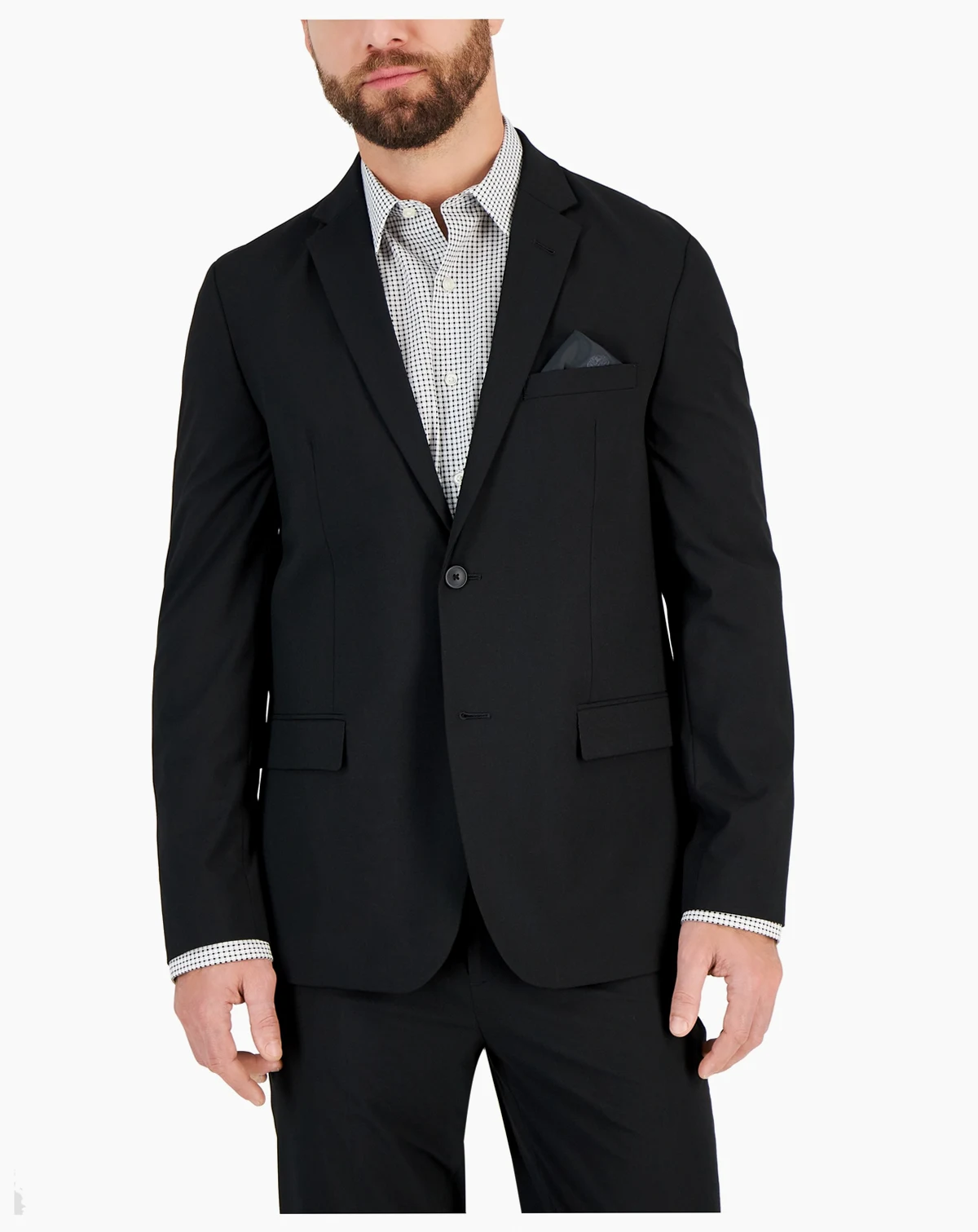 Men's Slim-Fit Spandex Super-Stretch Suit Jacket