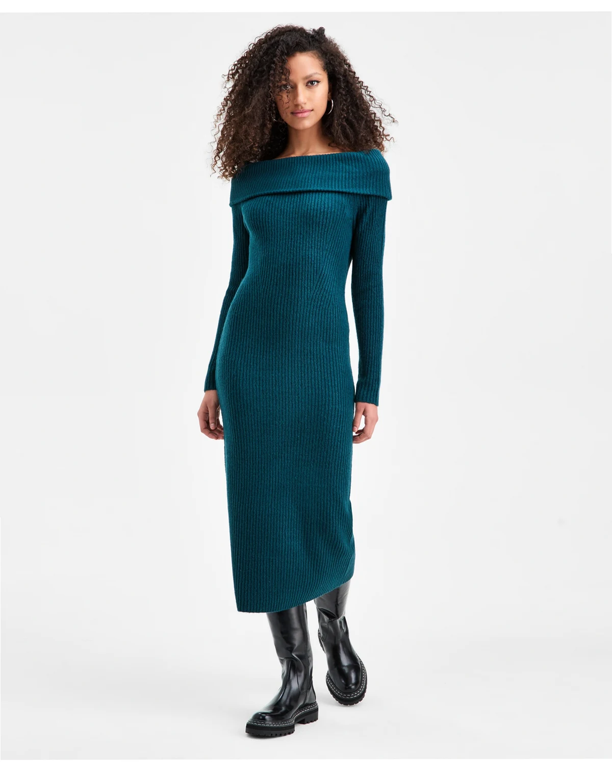 Women's Off-The-Shoulder Sweater Dress, Macy's Exclusive