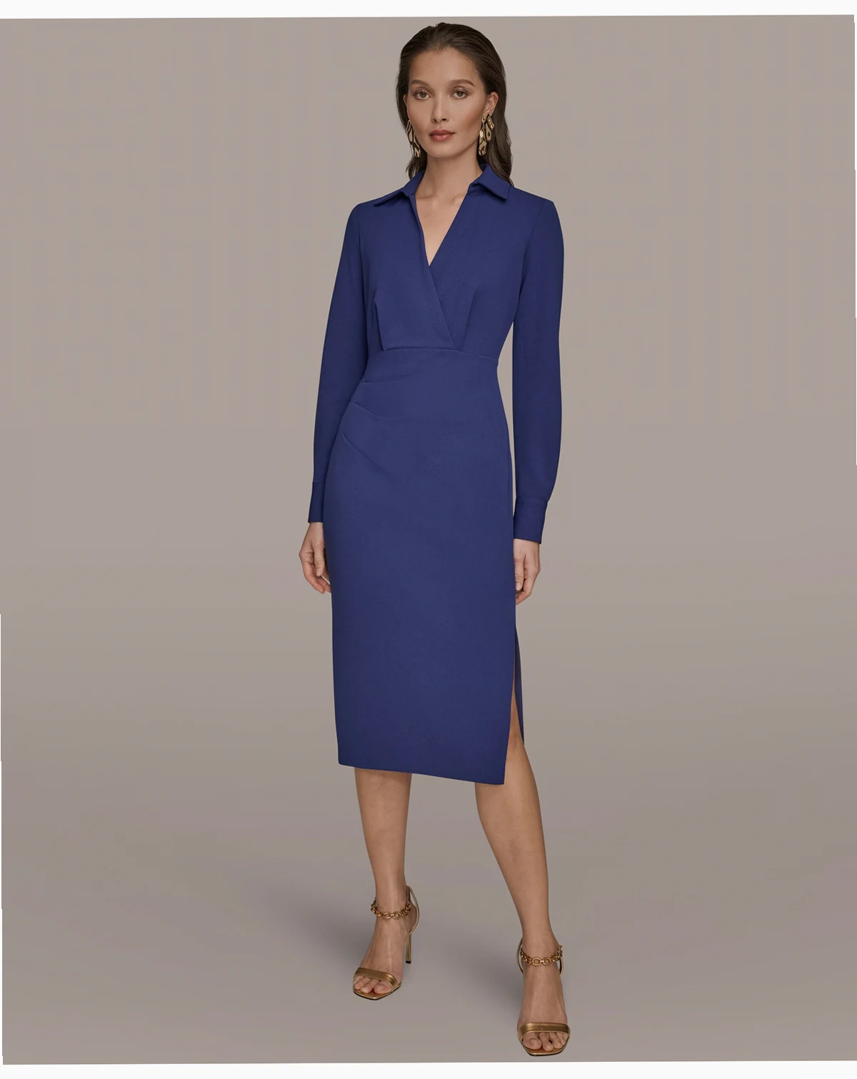 Women's Collared Midi Dress