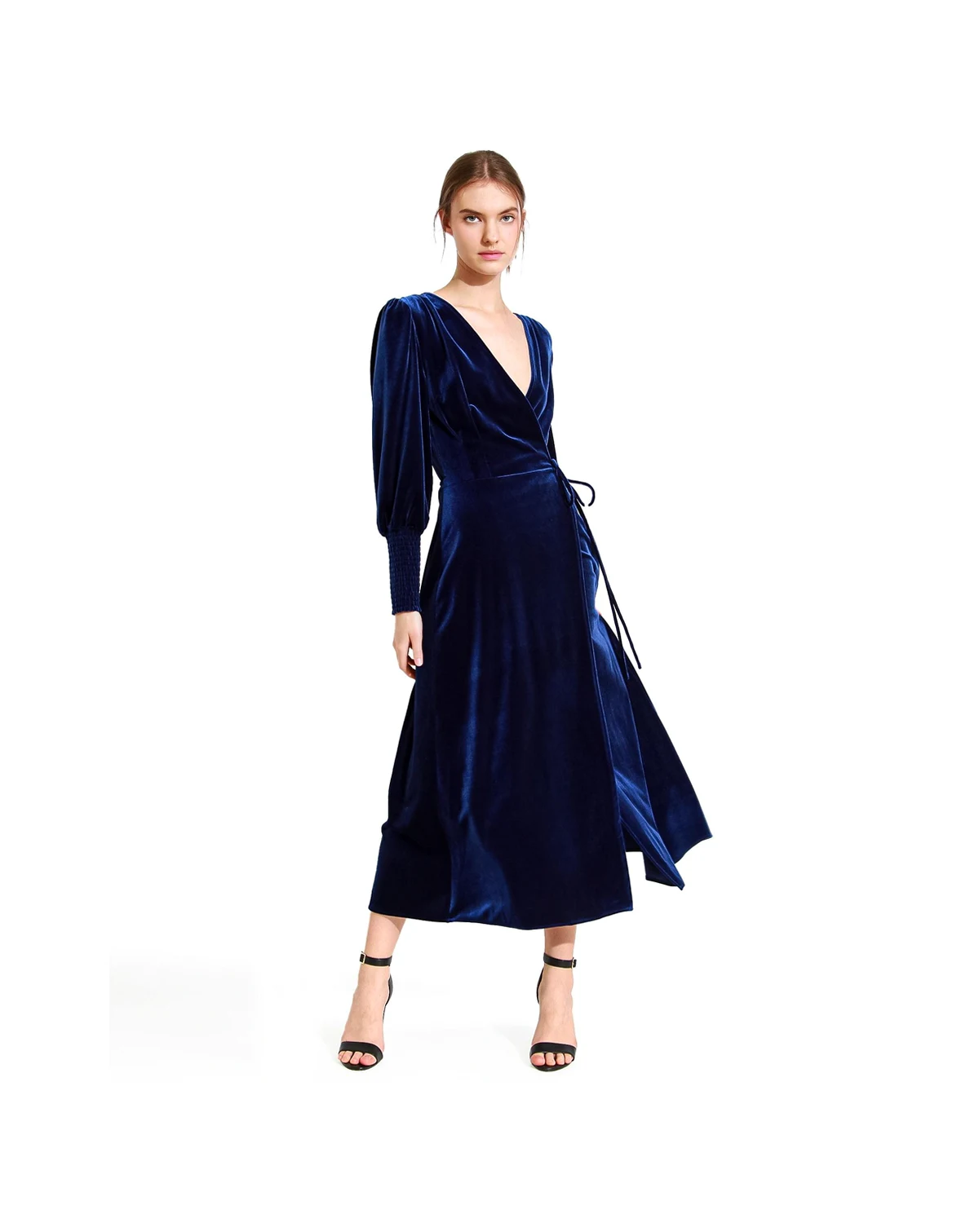 Women's Current Mood Velvet Wrap Dress