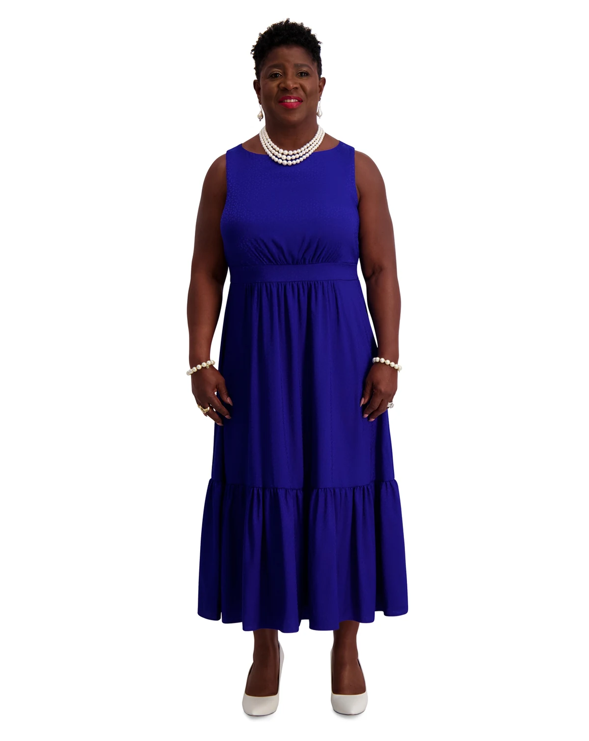 Women's Tiered Midi Dress, Regular & Plus Sizes
