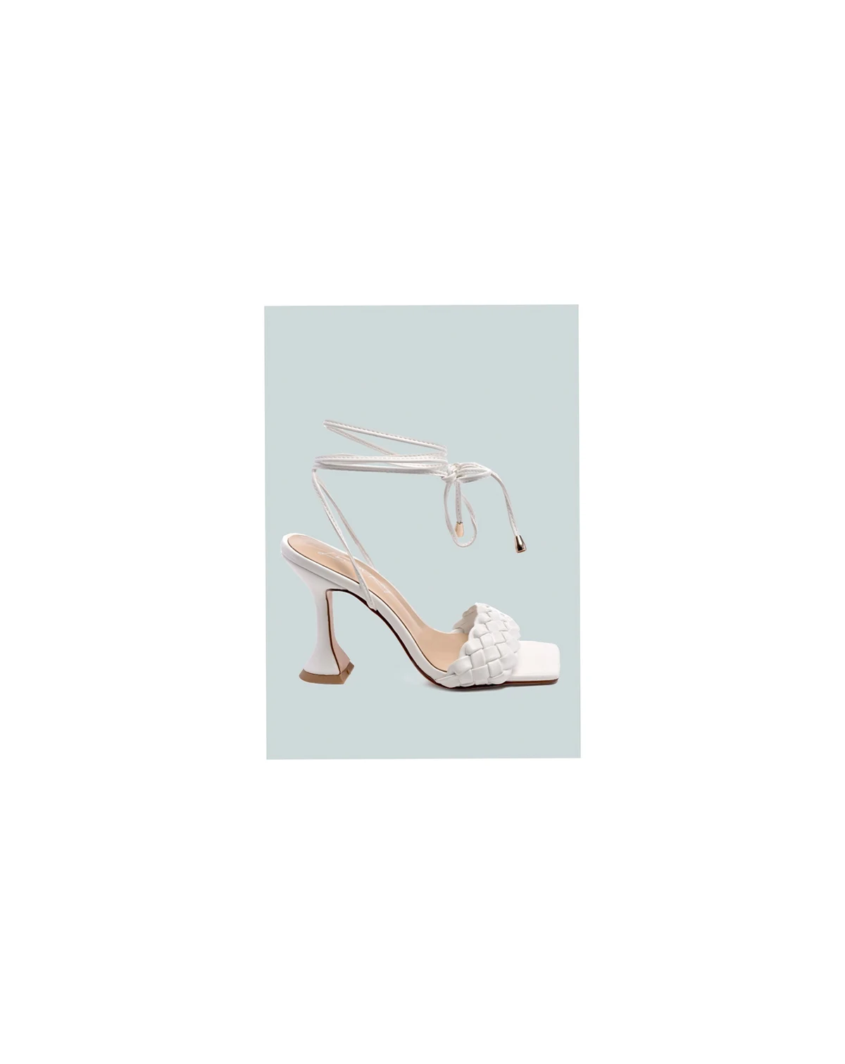 Womens Skora Tie Up Spool Heel Sandals