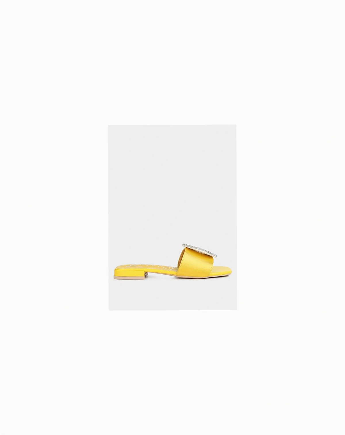 Womens Ollilie Rhinestones Embellished Brooch Slip On Sandals