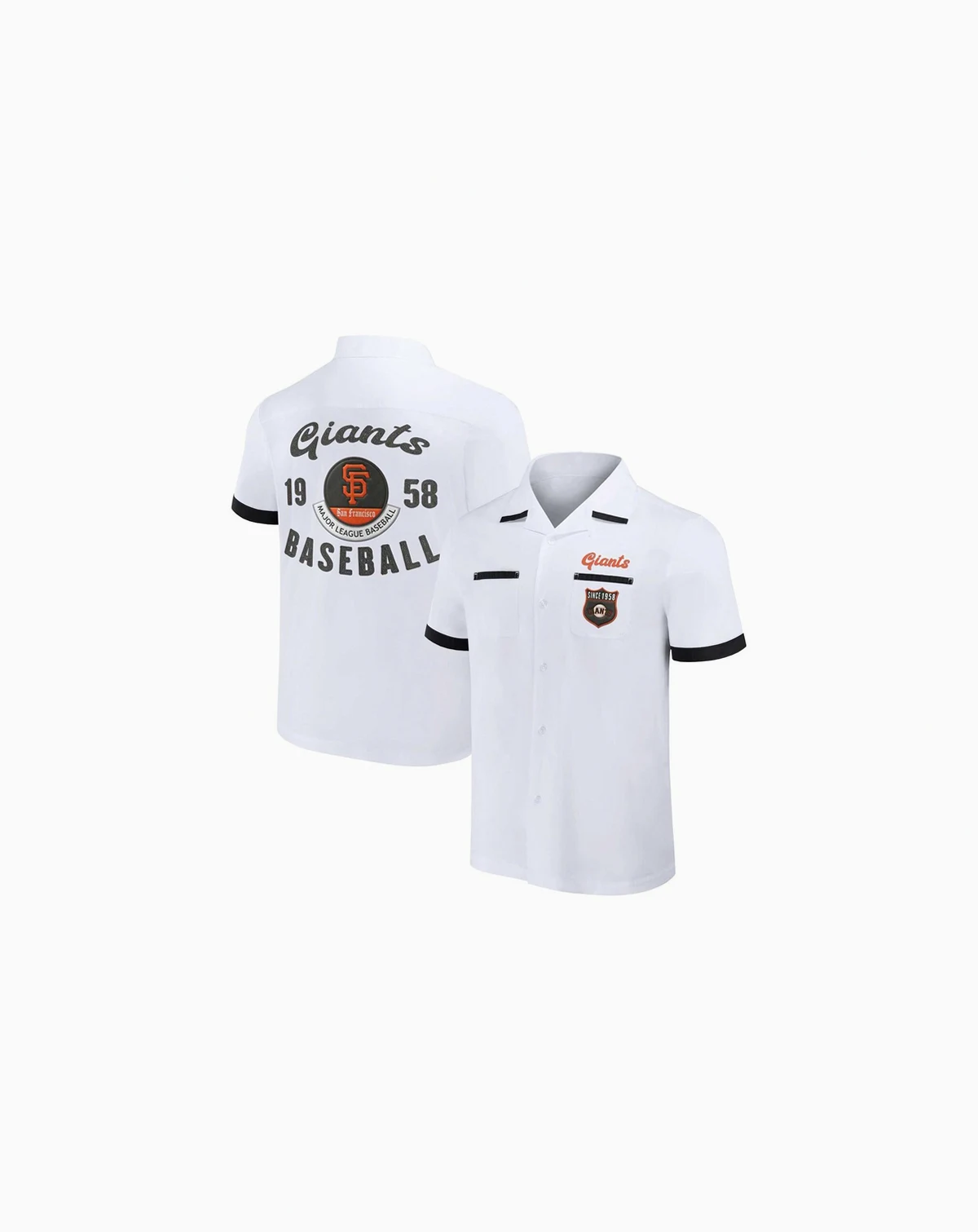 Men's Darius Rucker Collection by White San Francisco Giants Bowling Button-Up Shirt