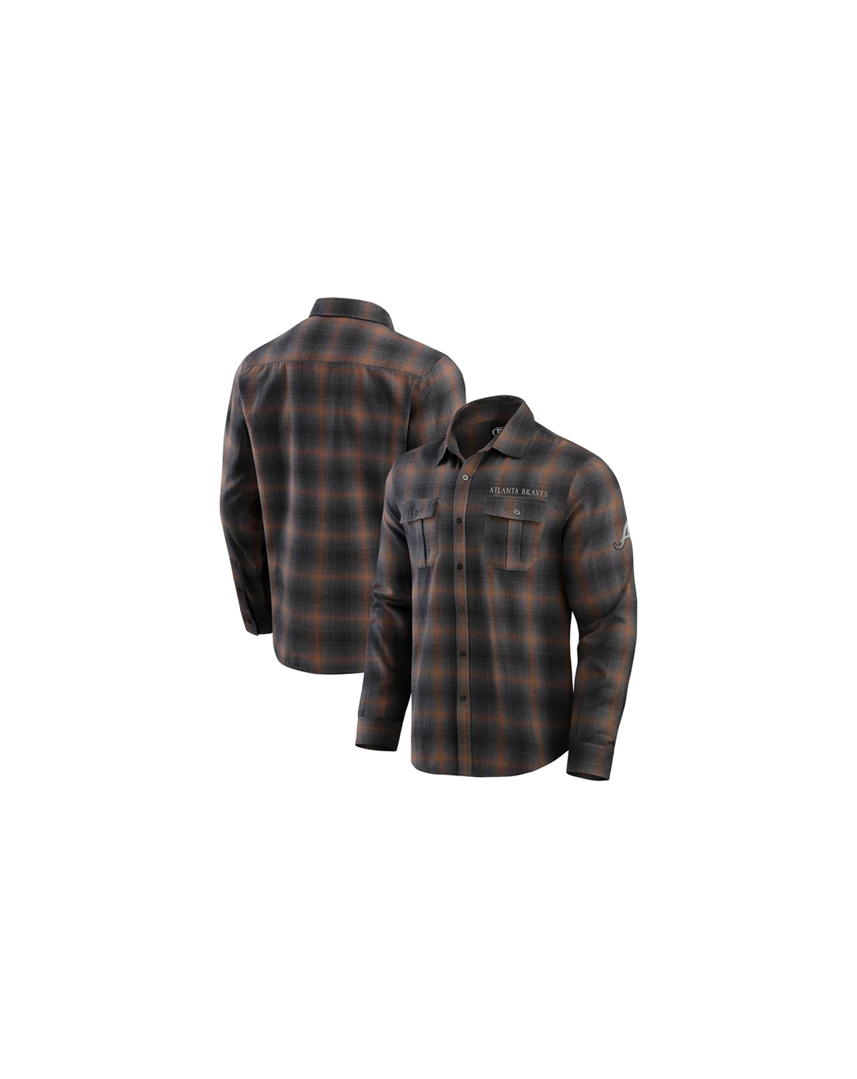 Darius Rucker Collection by Men's Tan Atlanta Braves Classic Flannel Long Sleeve Button-Up Shirt