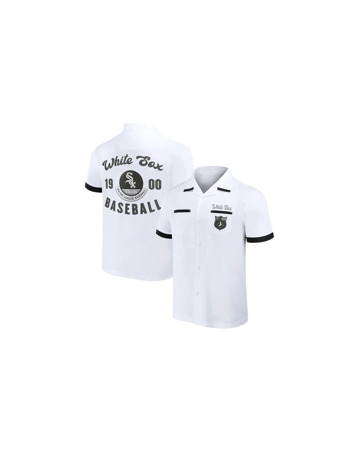 Men's Darius Rucker Collection by White Chicago White Sox Bowling Button-Up Shirt