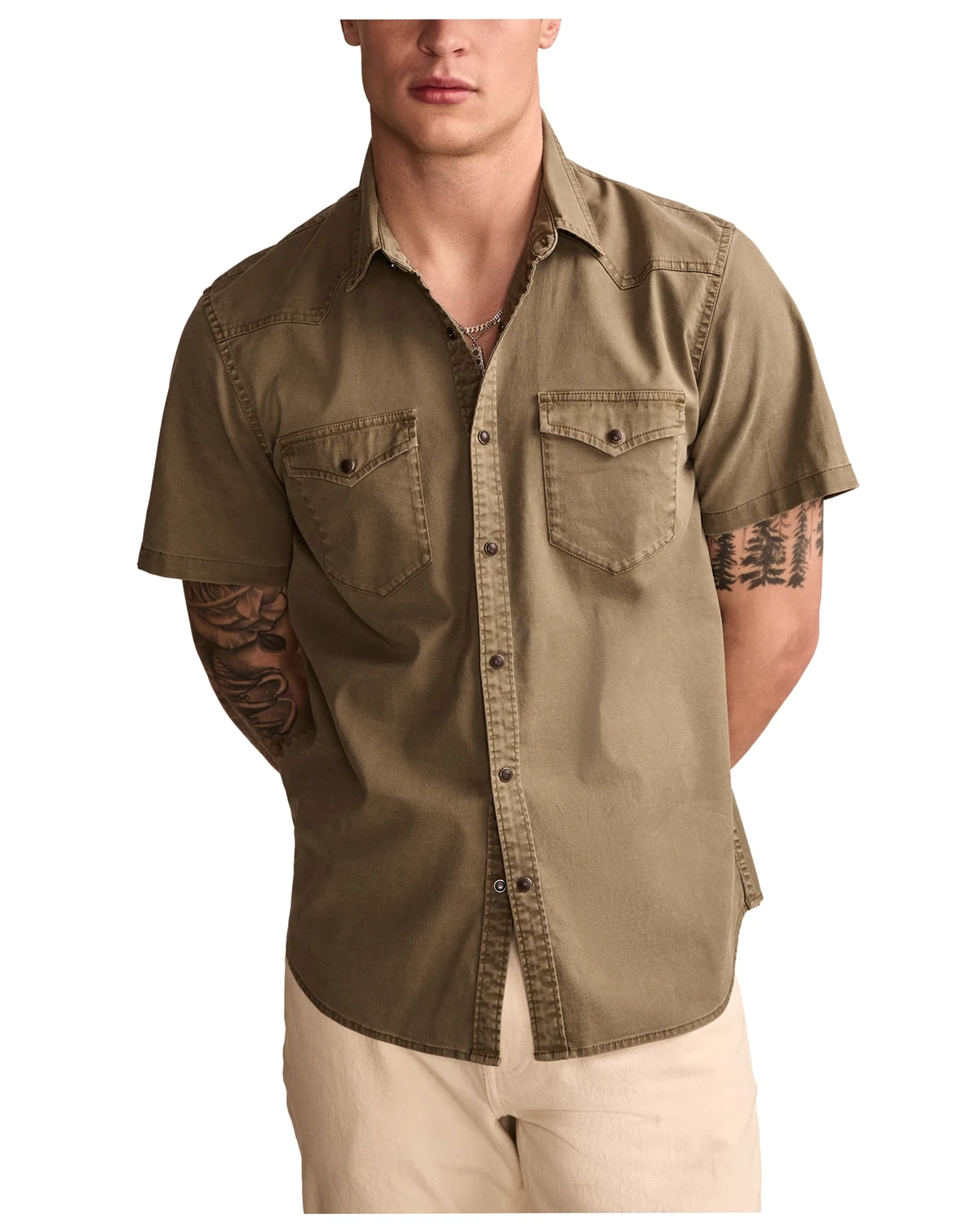 Men's Short-Sleeve Regular-Fit Western Shirt
