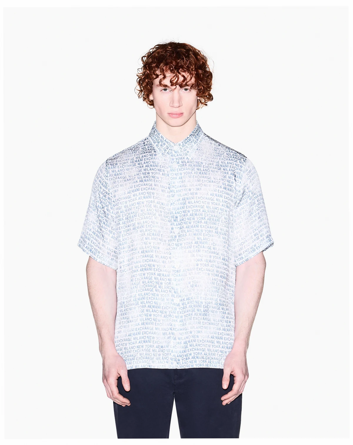 Men's Silky Printed Button Up Shirt