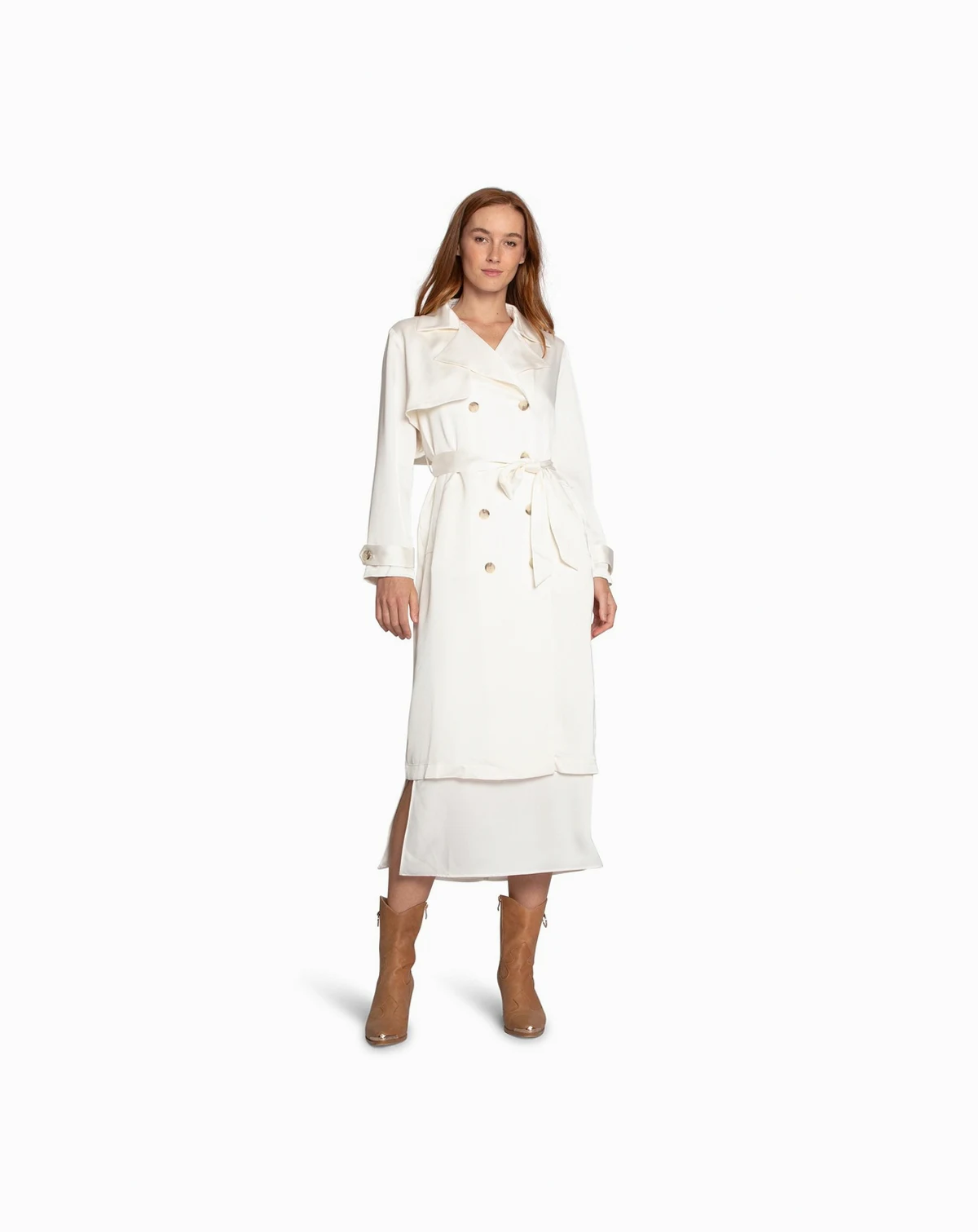 Women's Love Language Satin Trench