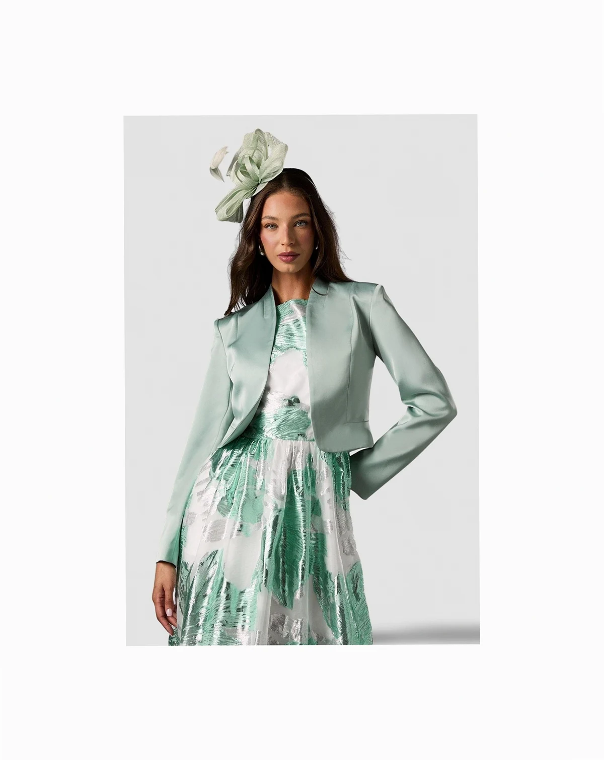 Women's Cropped Satin Jacket