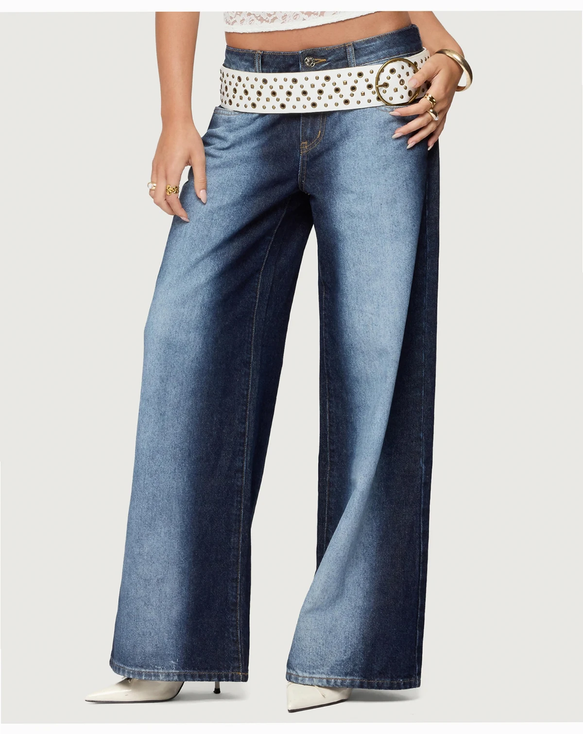 Women's Ema Bleach Washed Low Rise Jeans