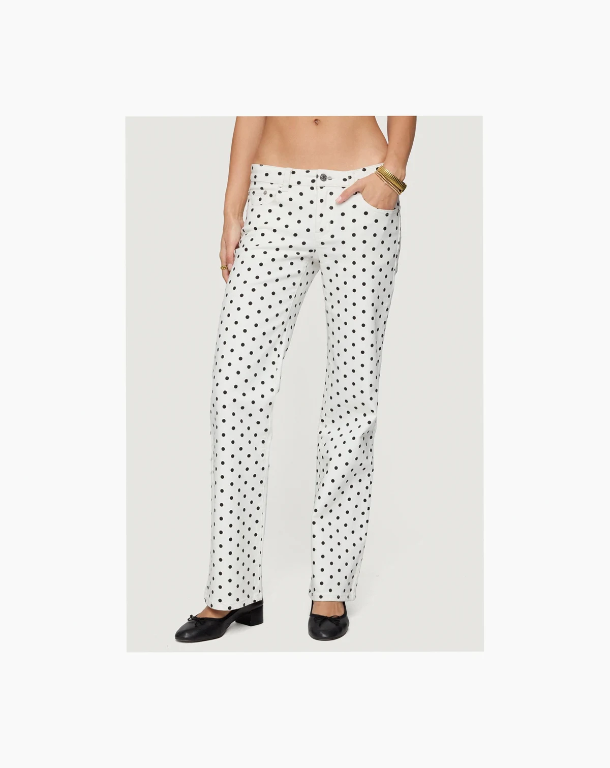 Women's Romily Polka Dot Low Rise Jeans