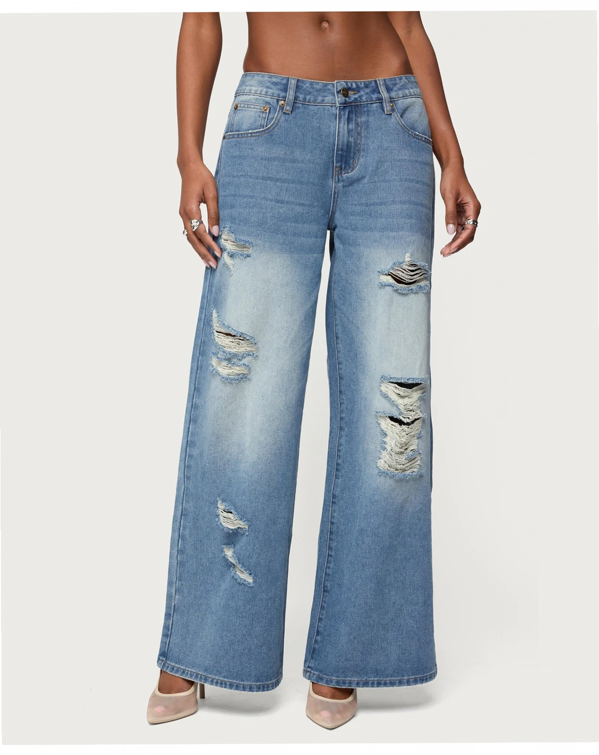 Women's Frye Distressed Low Rise Baggy Jeans