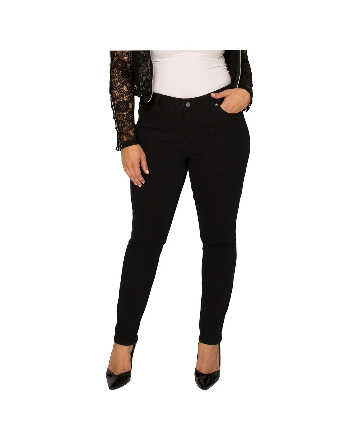 Plus Size Basic 5-Pocket Style Skinny Jean