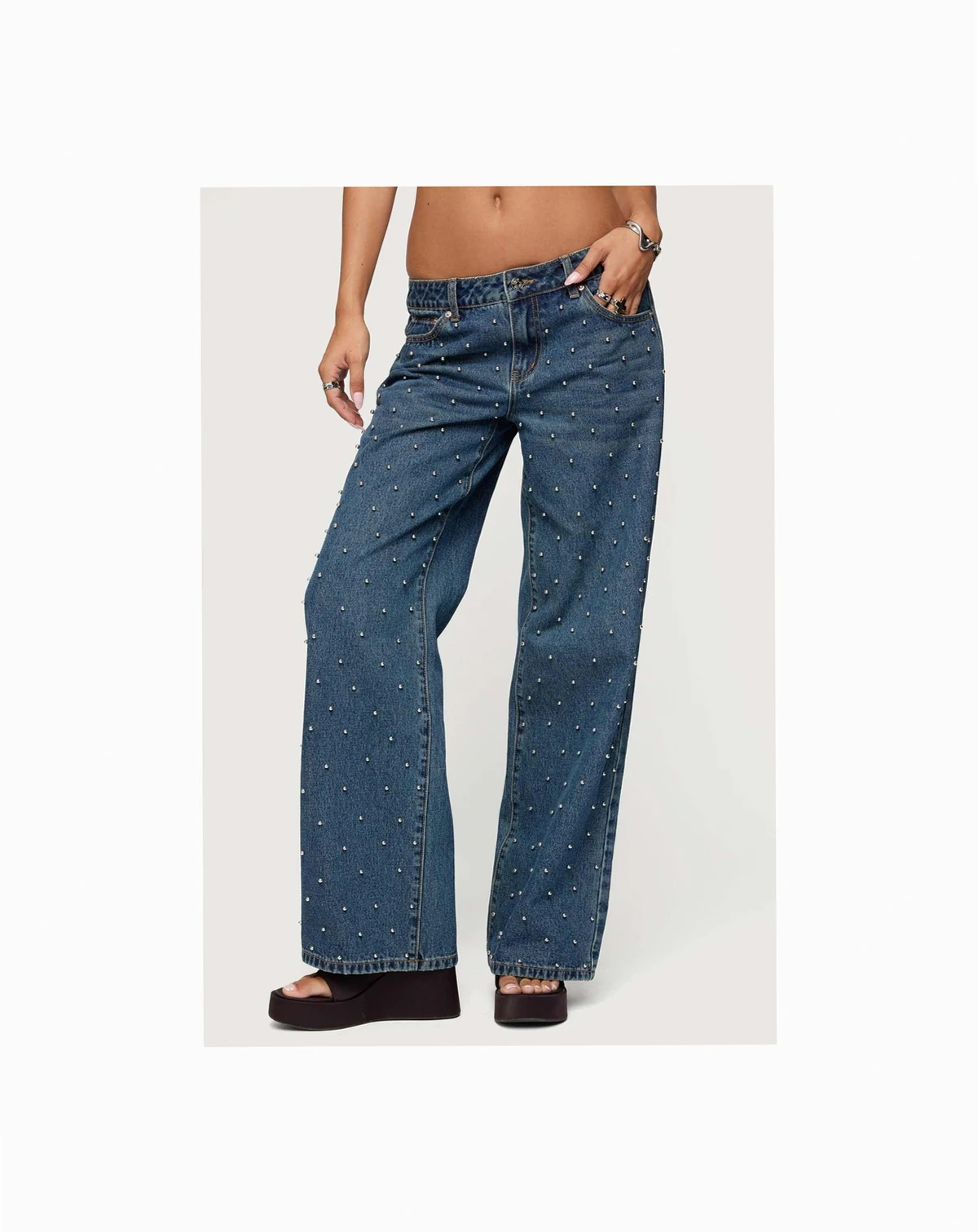 Women's Esmay Studded Low Rise Jeans