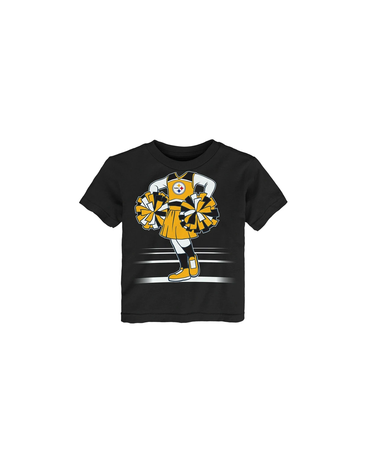 Girls Toddler Black Pittsburgh Steelers Game Fit T-Shirt