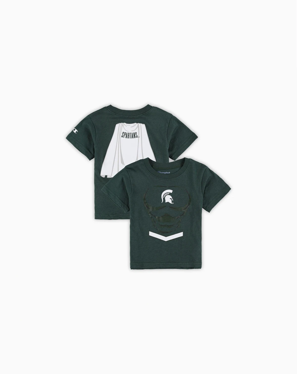 Toddler Boys and Girls Green Michigan State Spartans Super Hero T-shirt