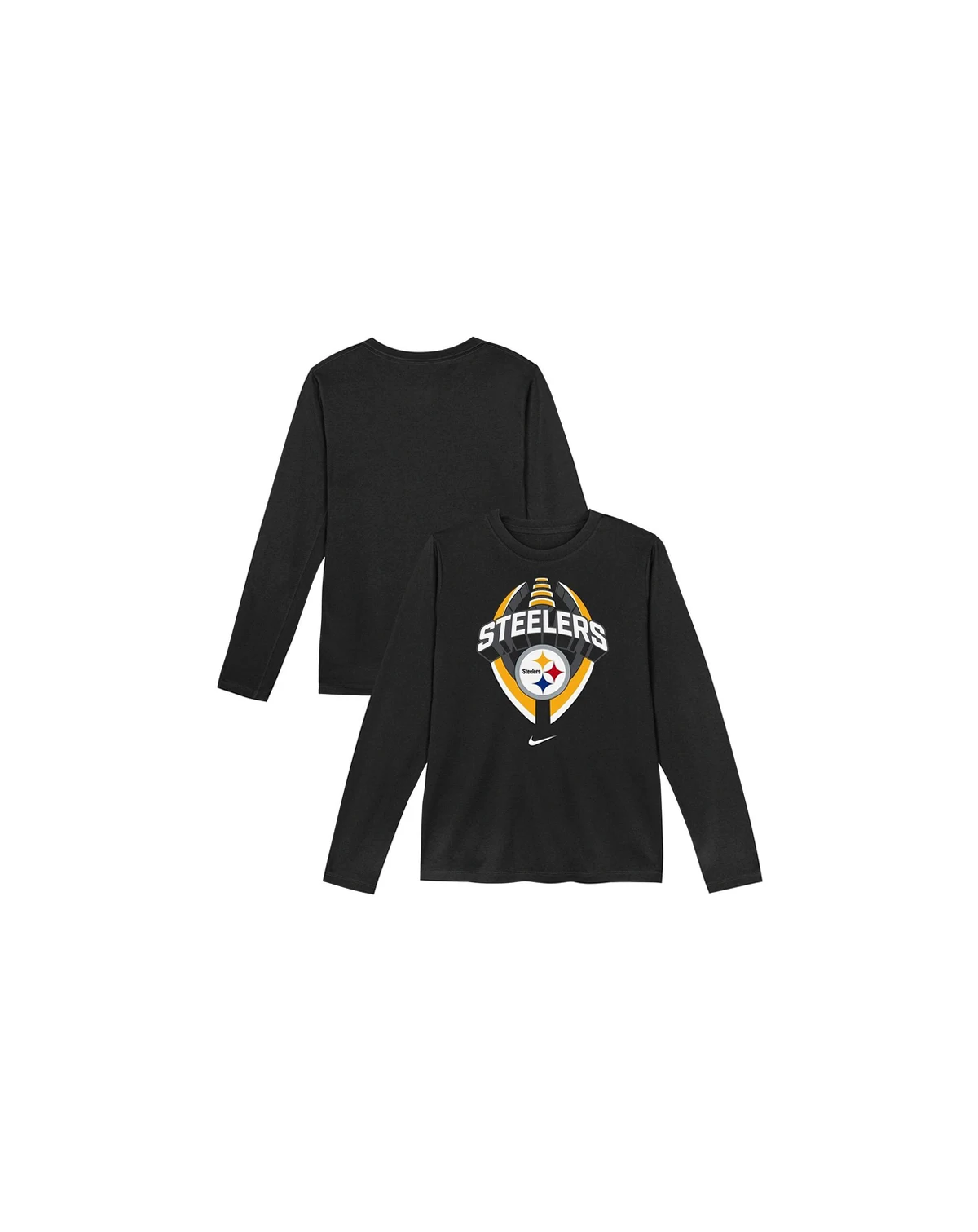 Toddler Black Pittsburgh Steelers Primetime Legend Icon Long Sleeve Performance T-Shirt