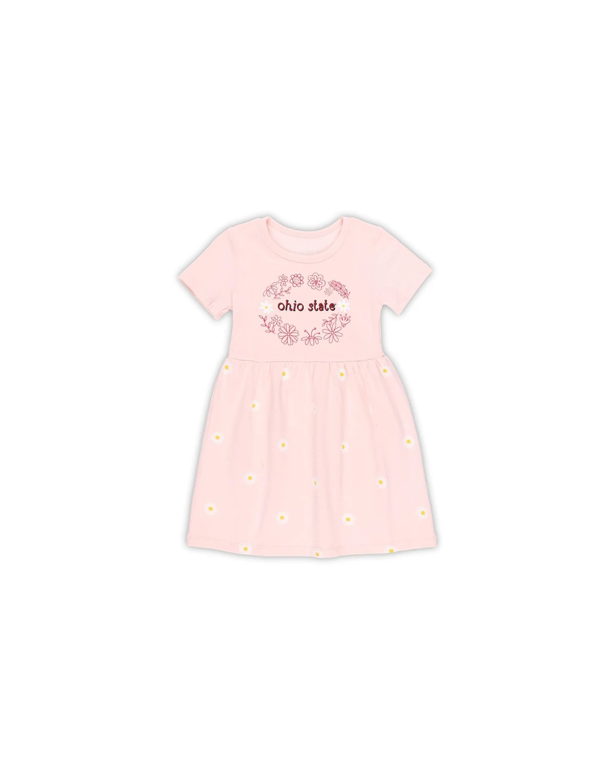 Girls Toddler Pink Ohio State Buckeyes Daisy Dress