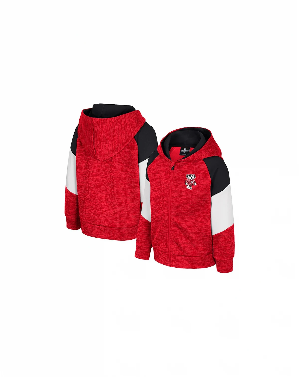 Toddler Red Wisconsin Badgers Spirit Hollow Full-Zip Hoodie
