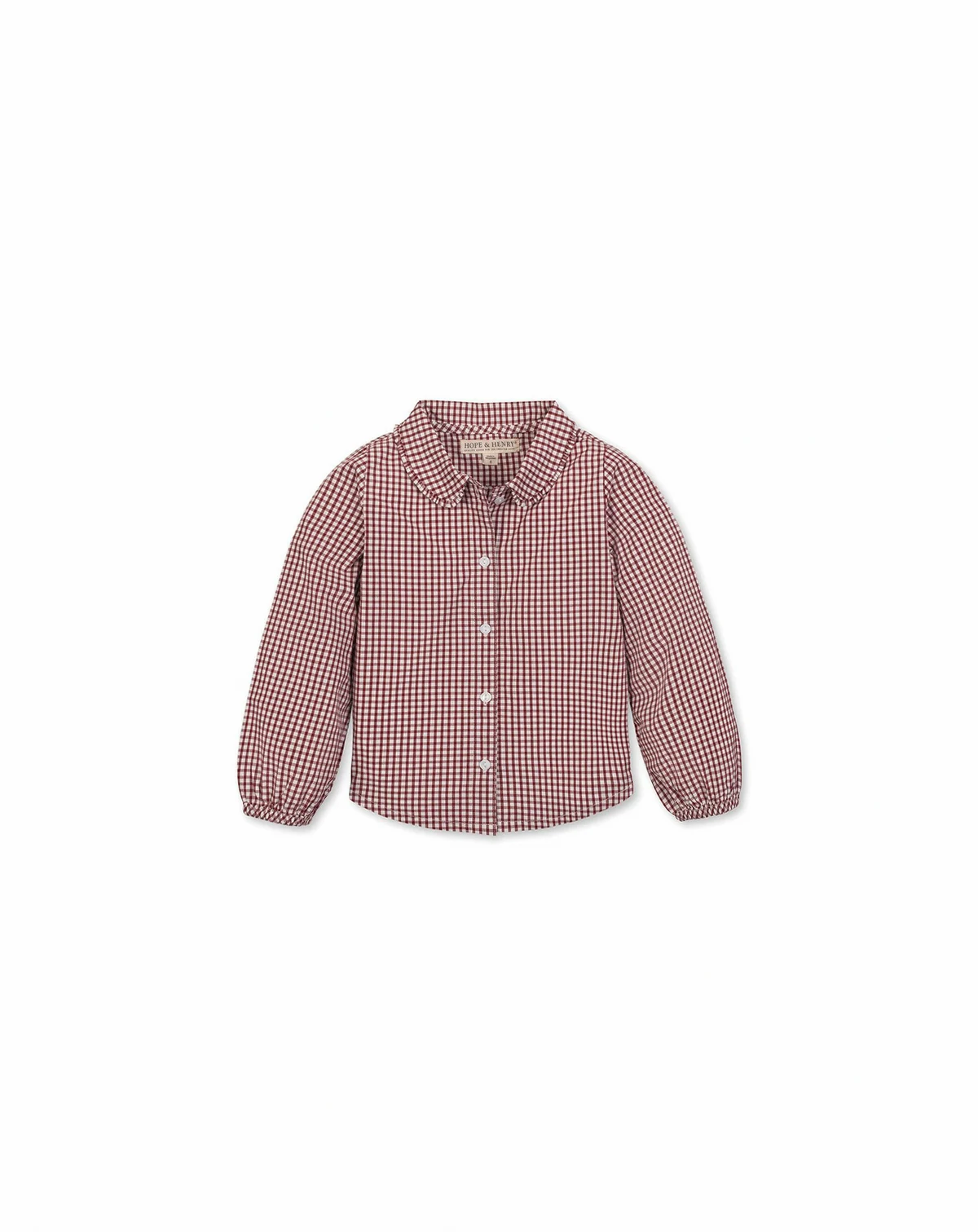 Toddler Girls' Organic Button Down Peter Pan Collar Top