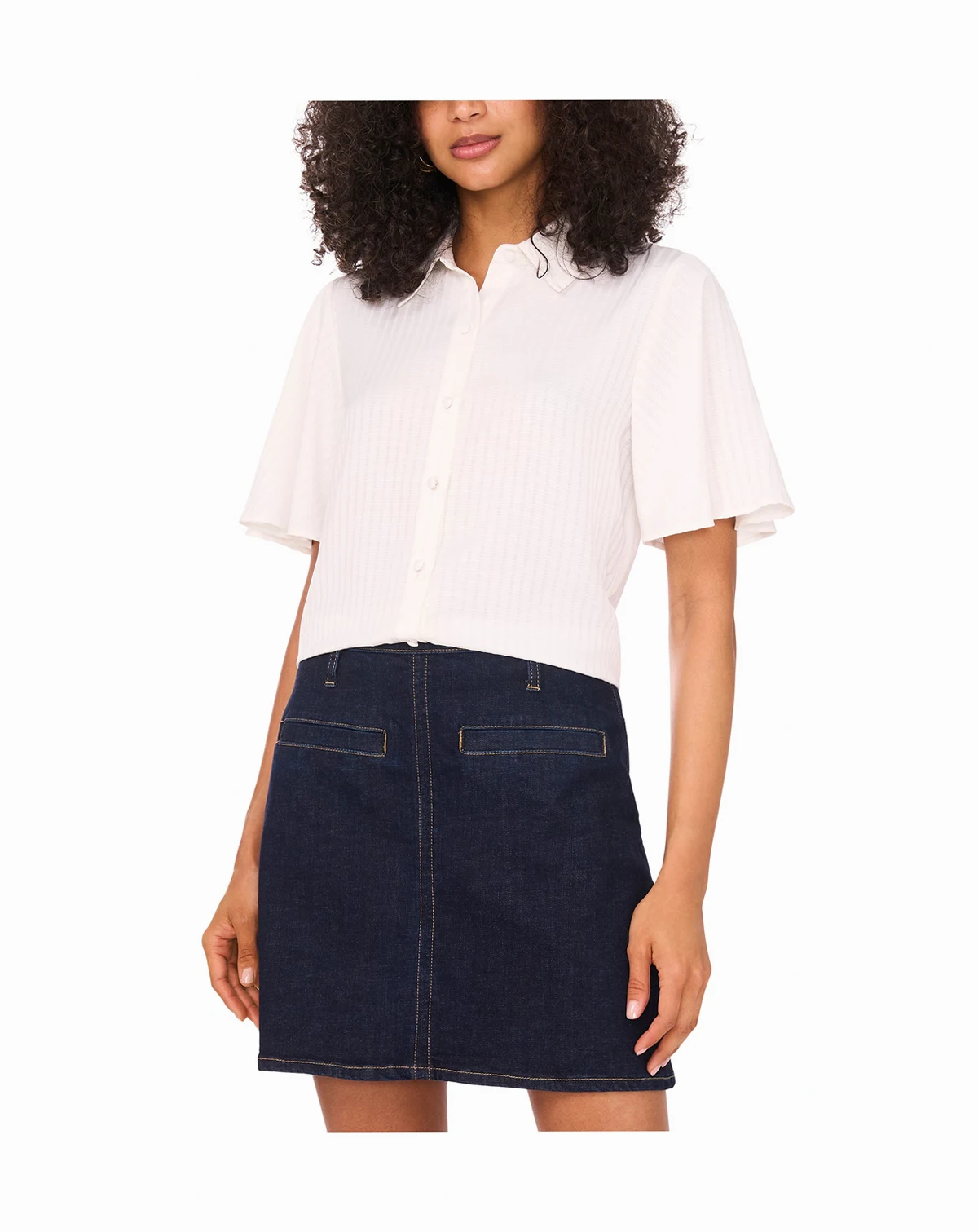Women's Flutter-Sleeve Blouse