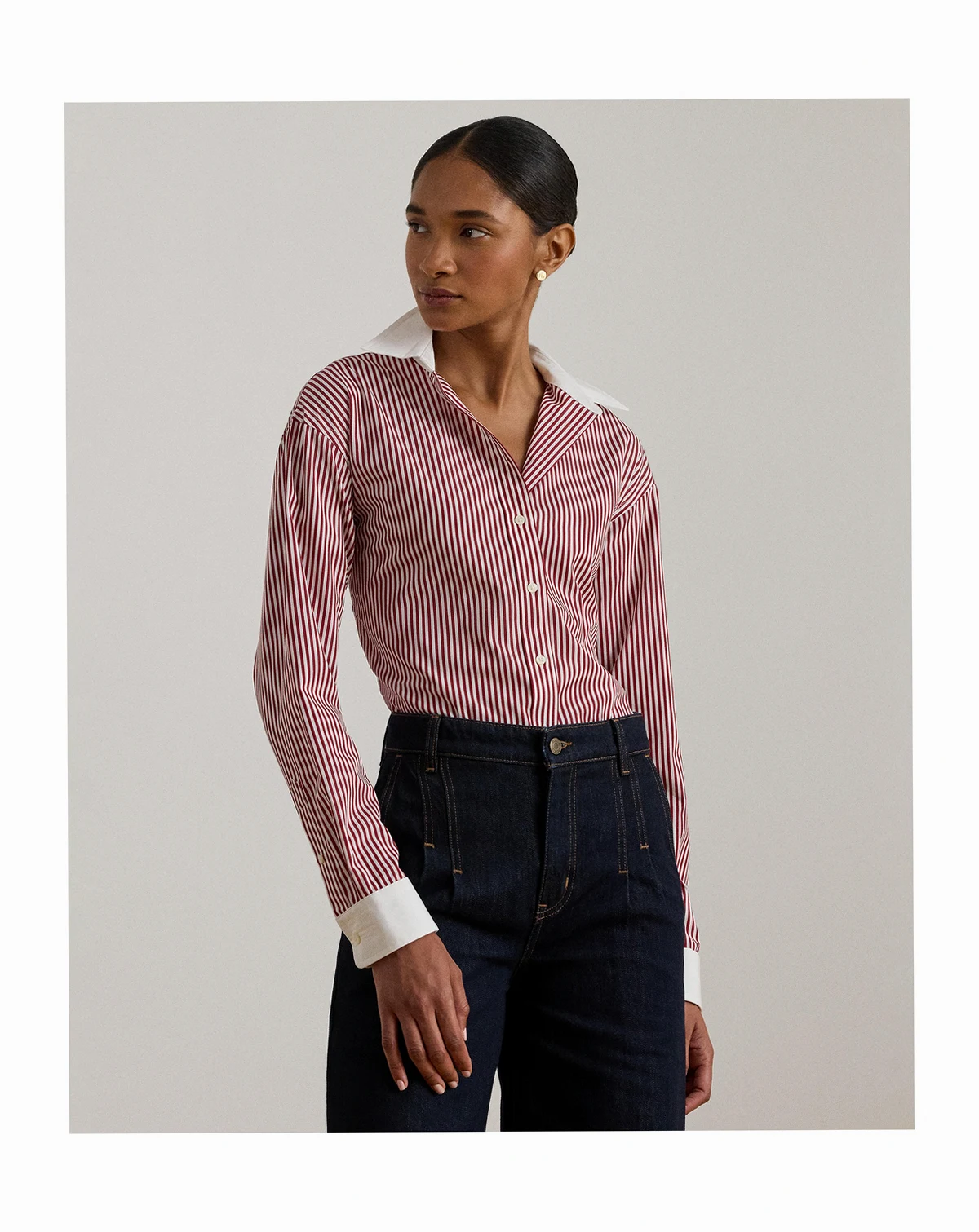 Women's Striped Broadcloth Shirt
